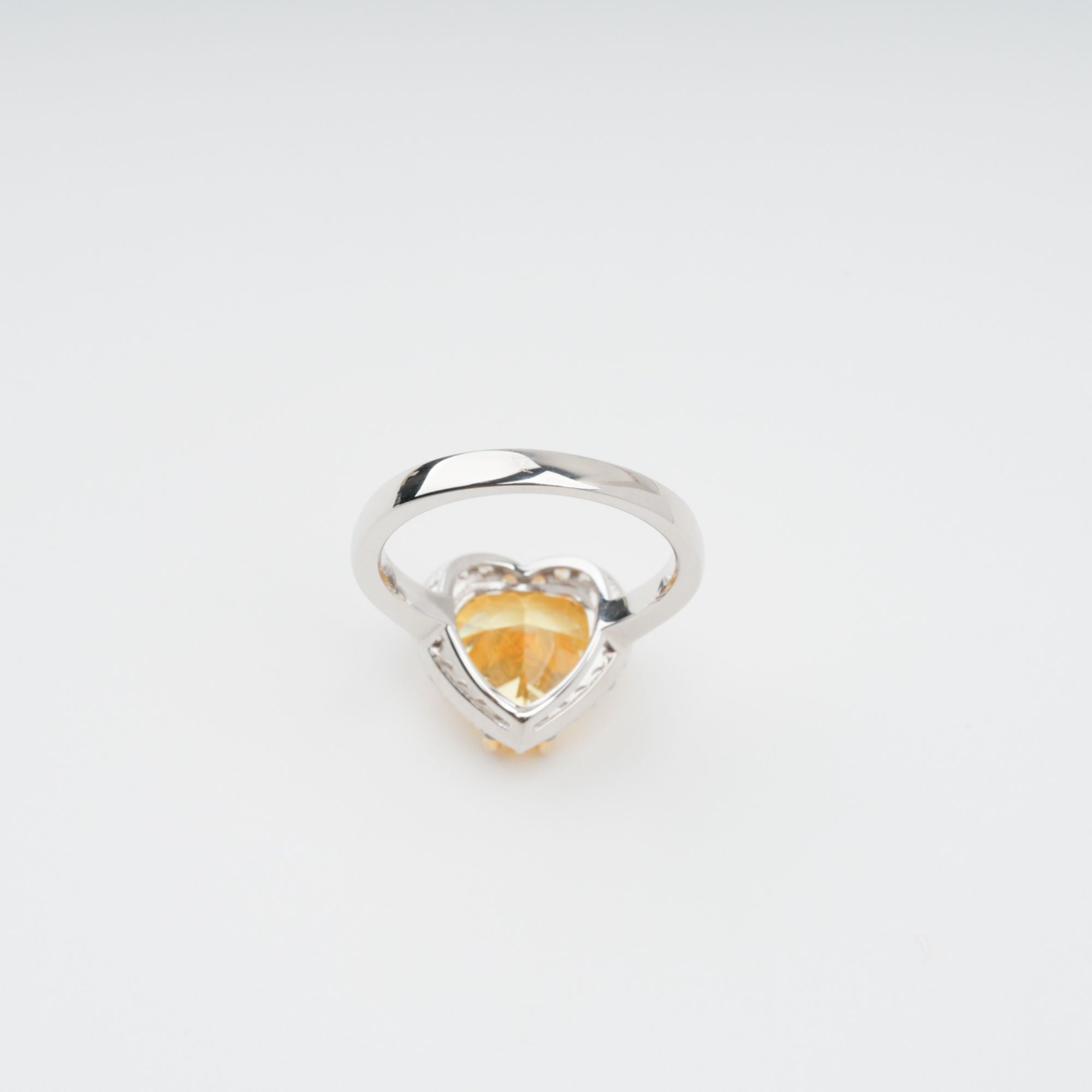 Éphémère Yellow Heart Cut Gemstone Sterling Silver Ring