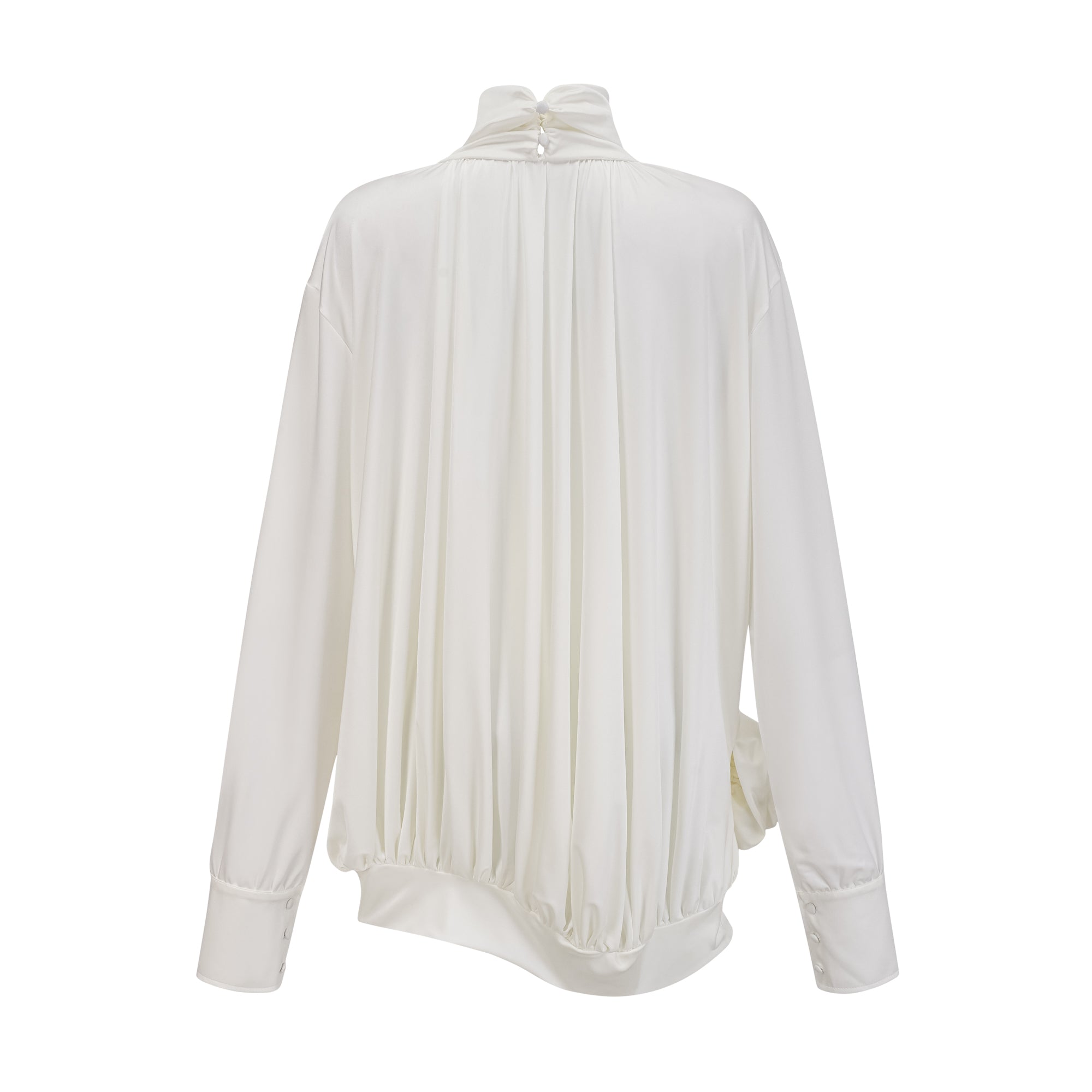 فستان مايفا القصير المزين بالزهور الصناعية باللون الأبيض