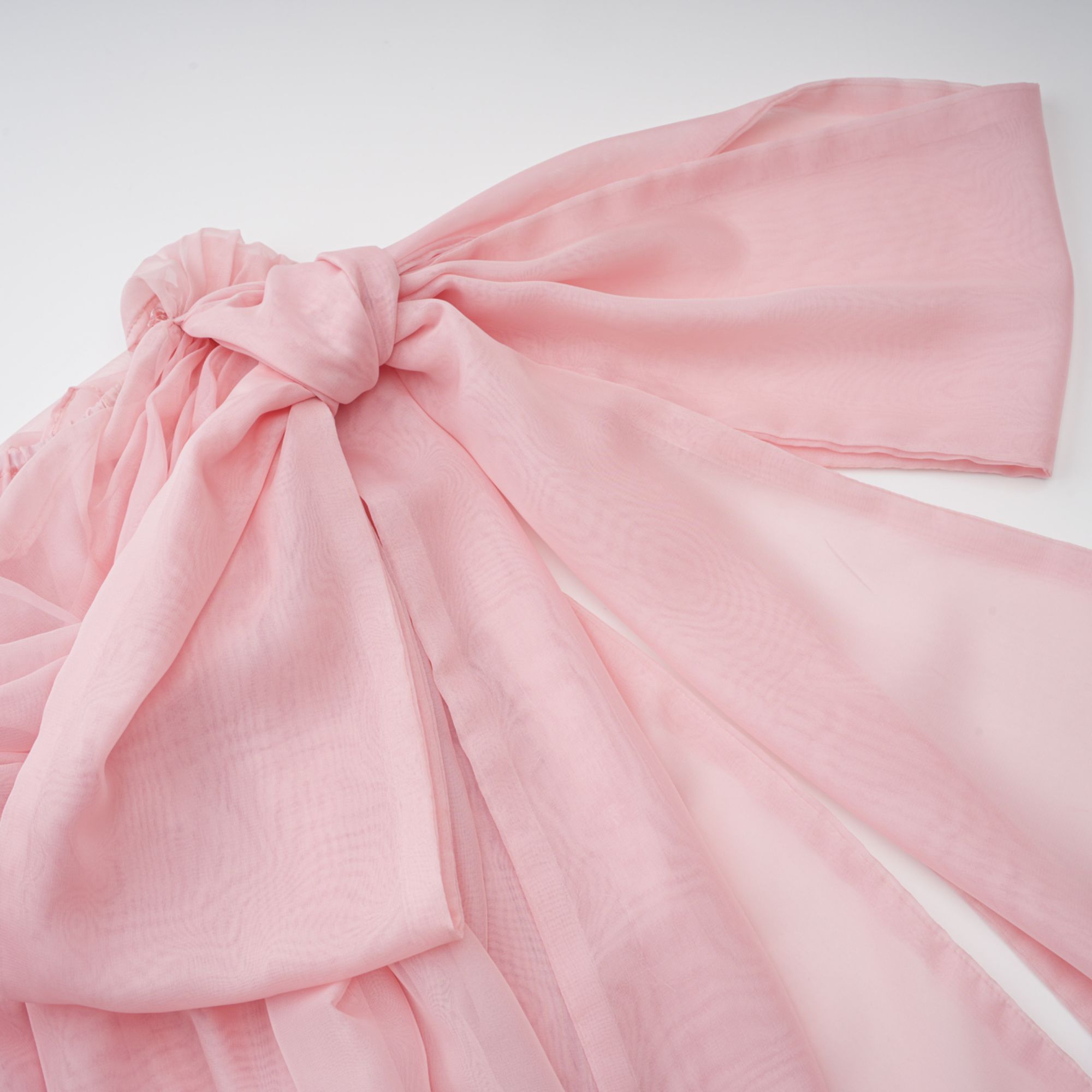 Avril pink bow draped slip mini dress