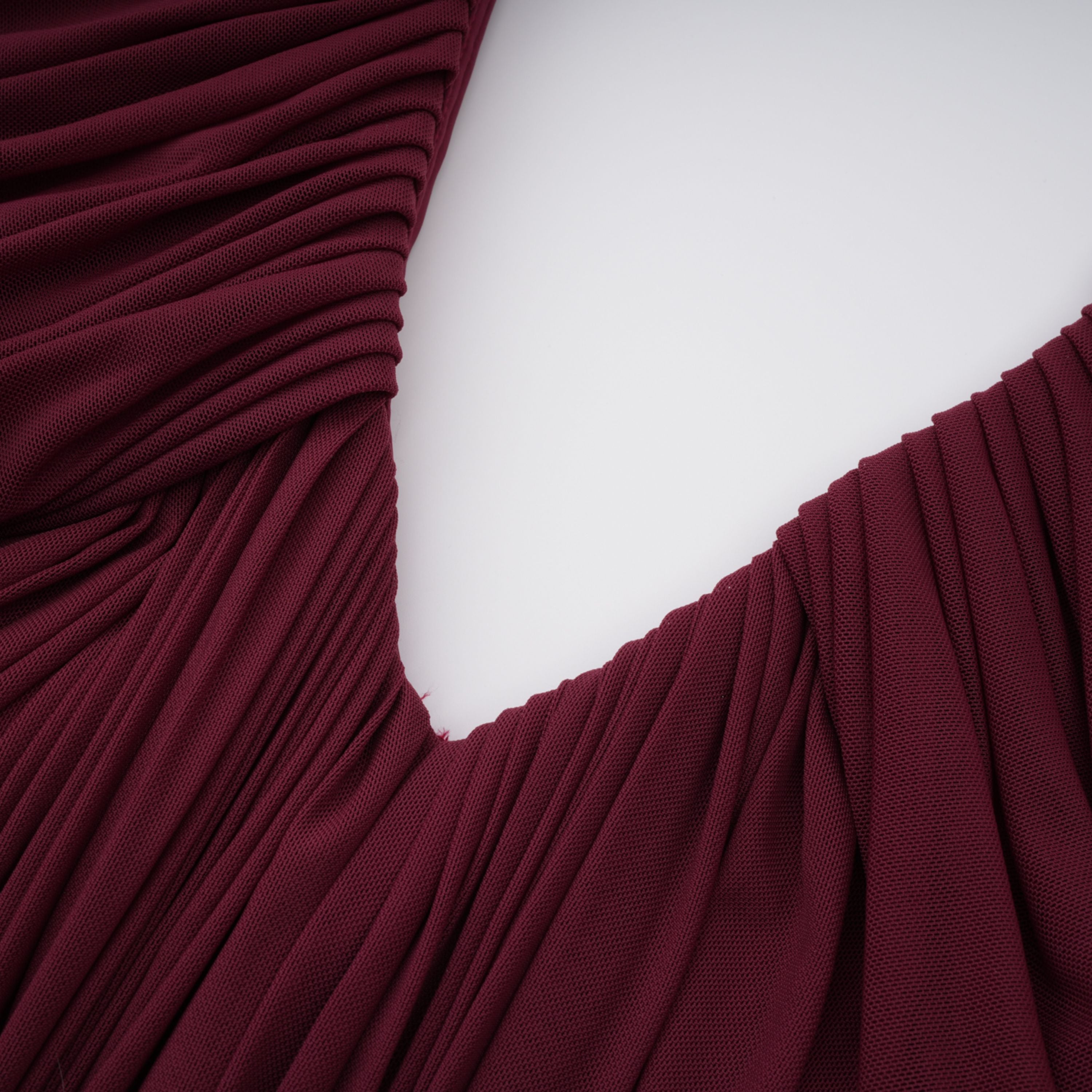 Eléa Red Cold Shoulder Draped Maxi Dress