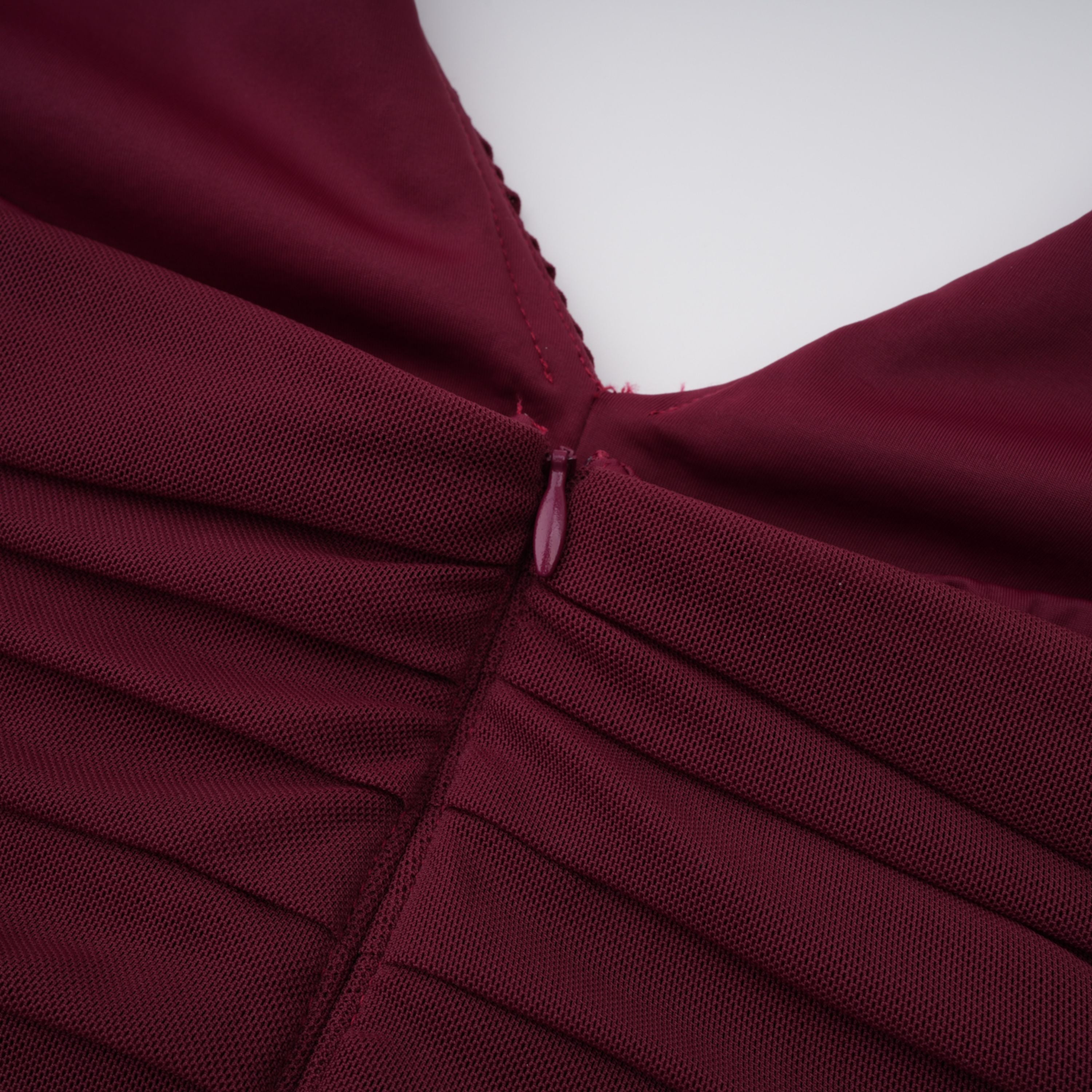 Eléa Red Cold Shoulder Draped Maxi Dress