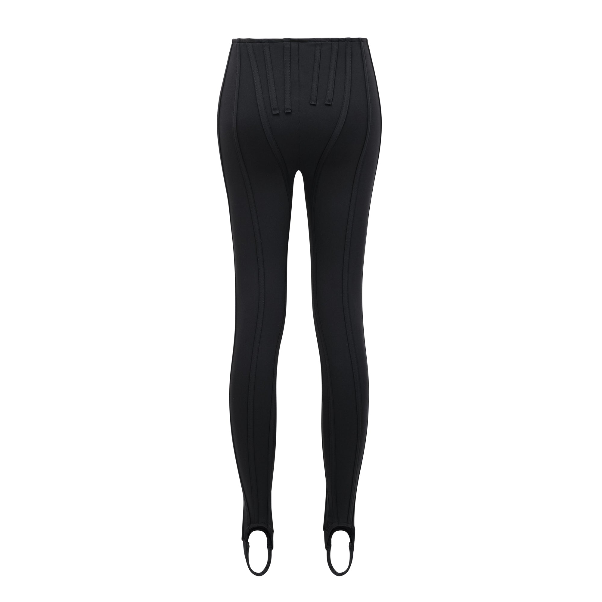 Cordelia Black Decorative Stitching Leggings