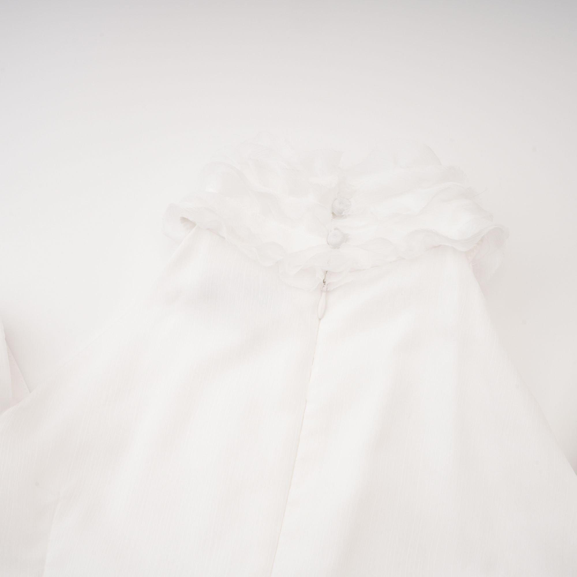 Déotille White Asymmetrical Ruched Mini Dress