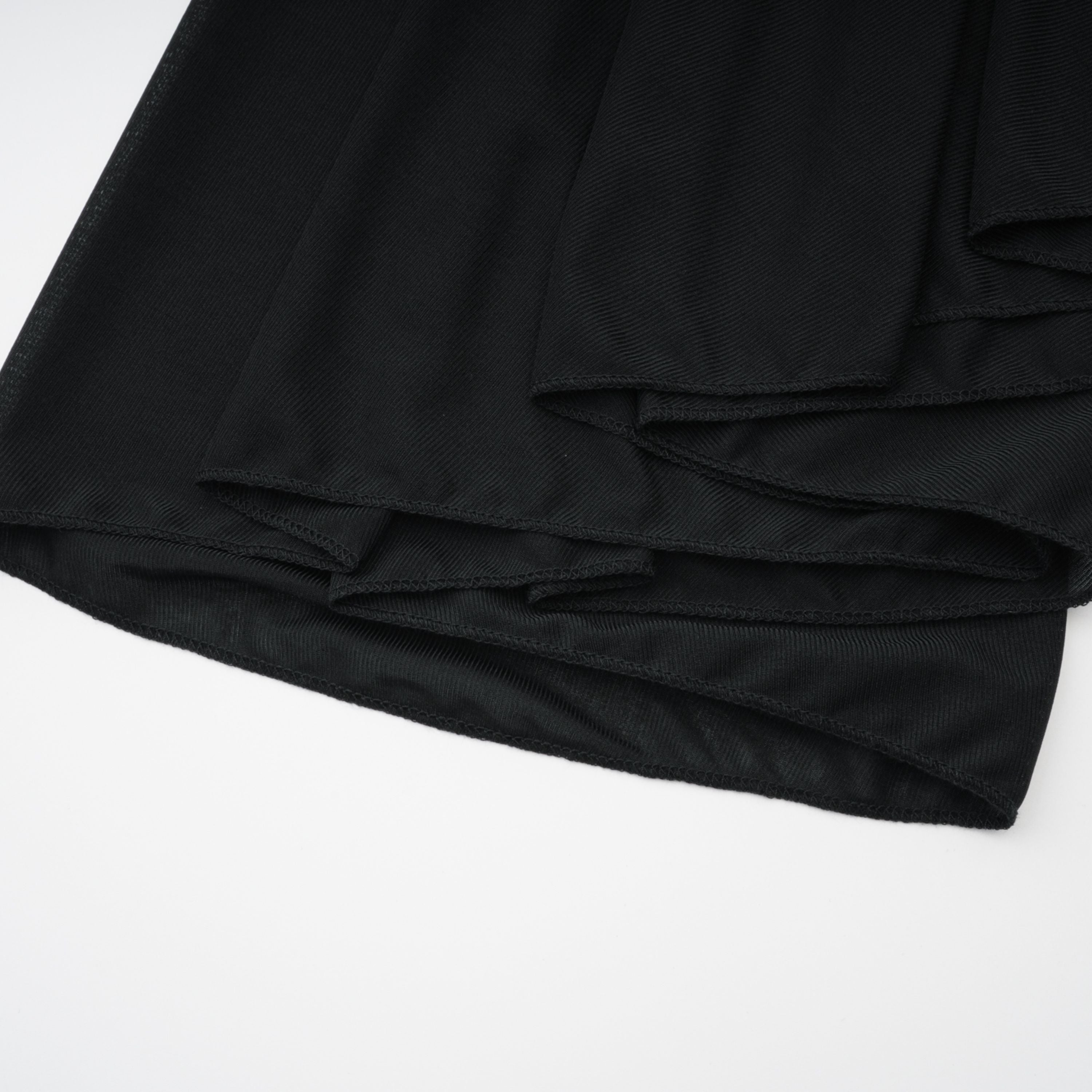 Greta Black Ruched Sheer Mesh Maxi Dress