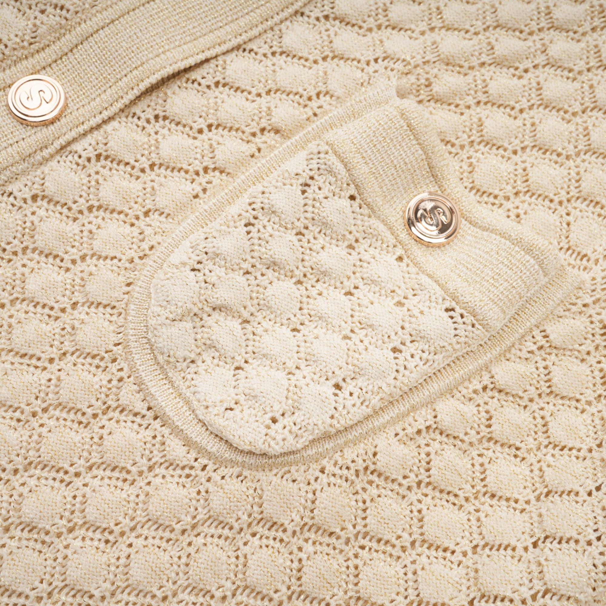 Élodie knitted long-sleeve midi dress in Neutrals