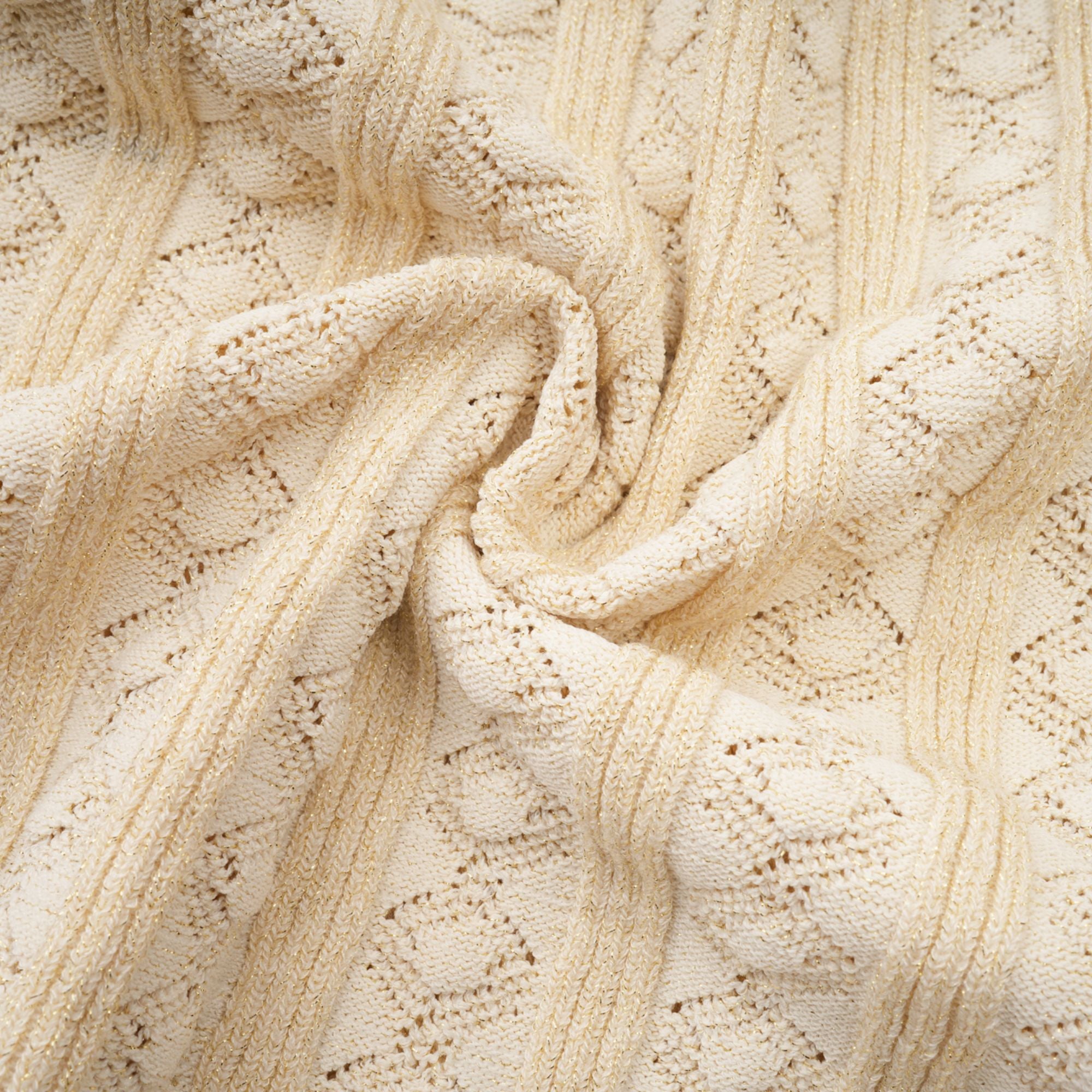 Élodie knitted long-sleeve midi dress in Neutrals