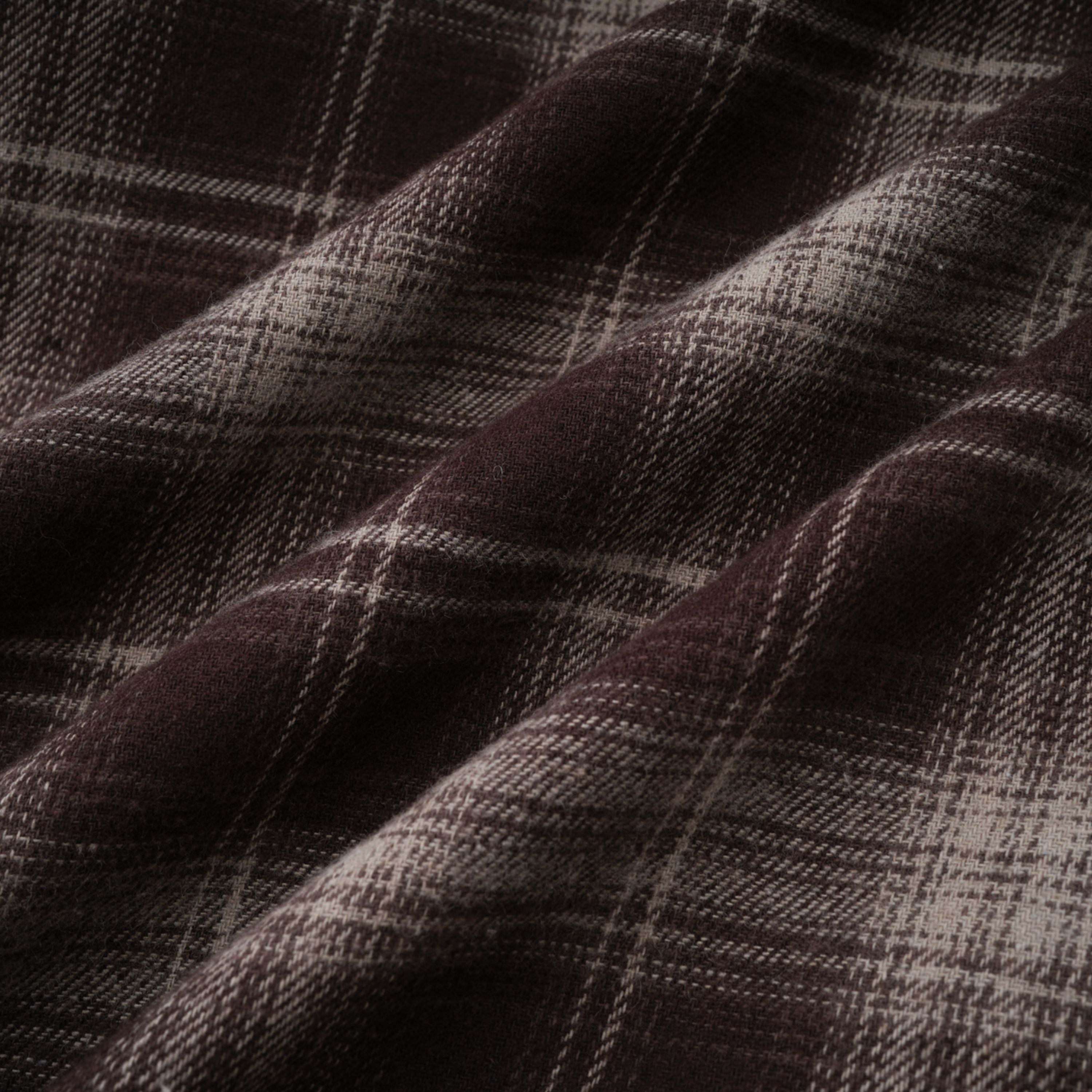 Amber Brown Plaid Tailored Cutout Blouse