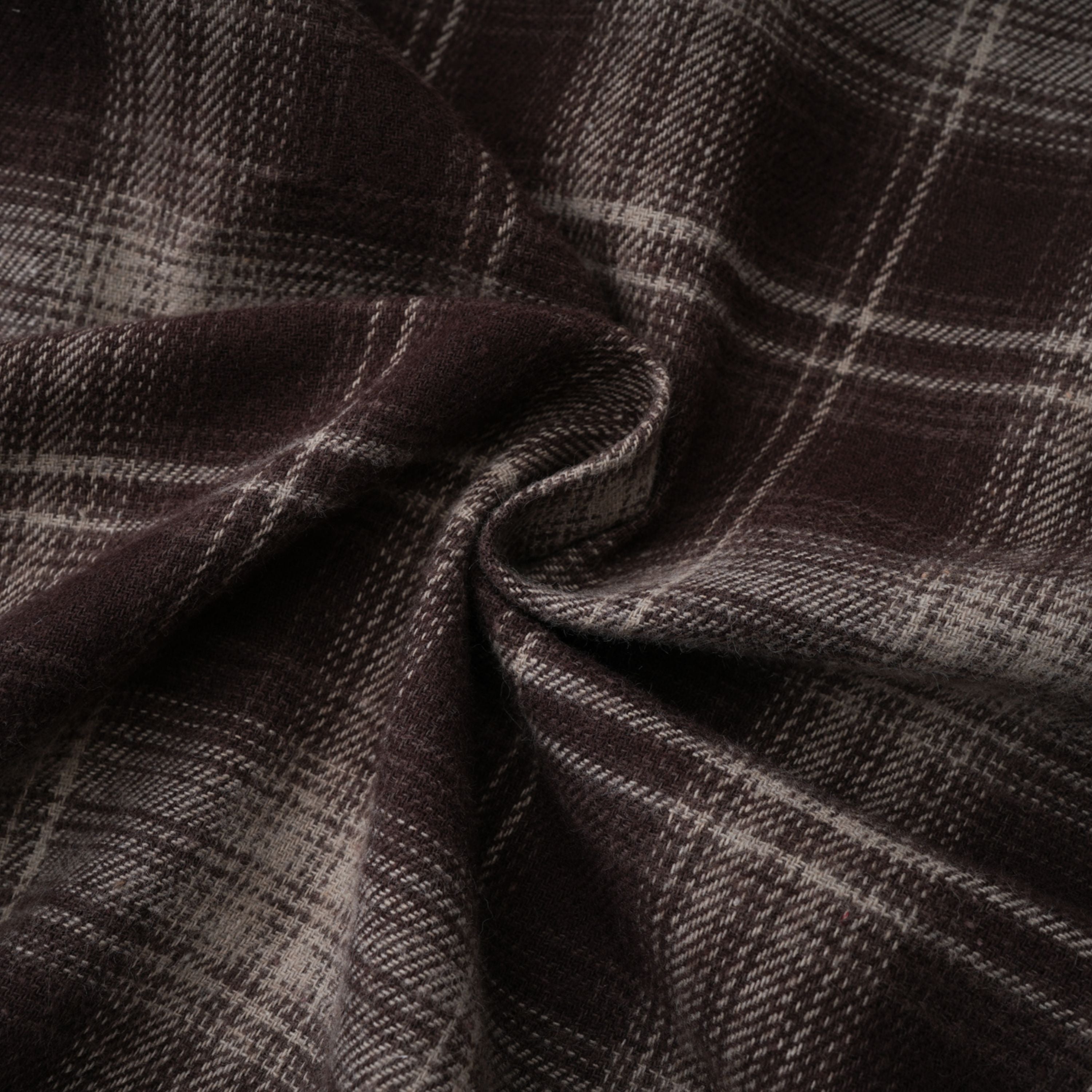 Amber Brown Plaid Tailored Cutout Blouse