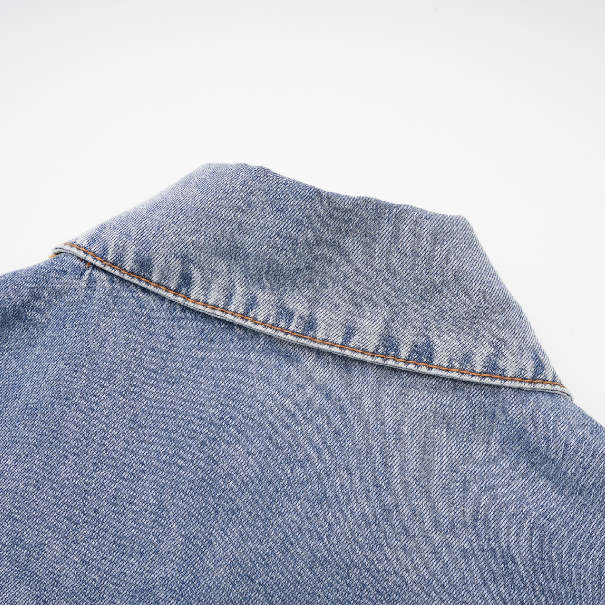 طقم نالا المكون من بلوزة وتنورة من قماش الجيرسيه الدنيم