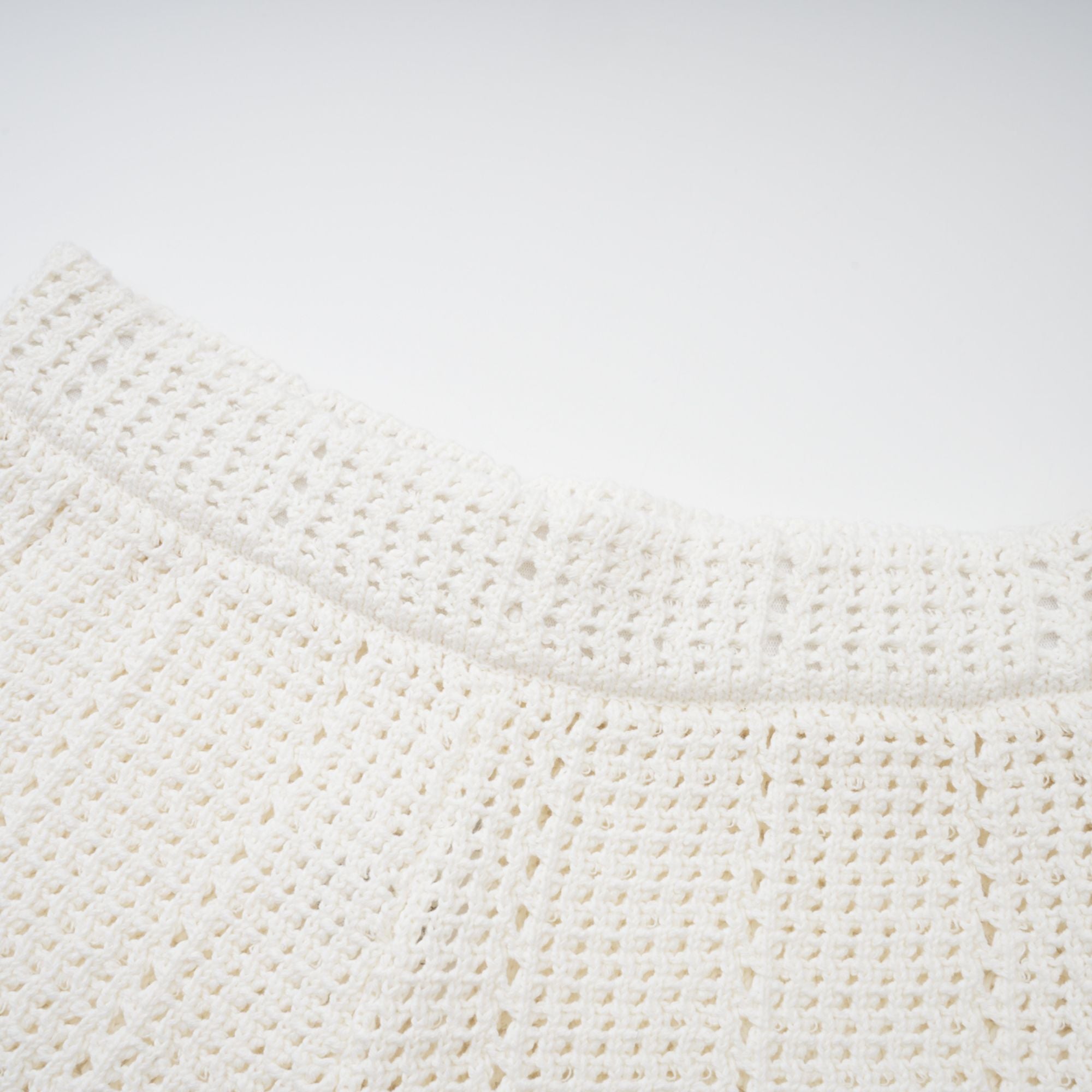 Gisèle White Floral Appliqué Crochet Knit Two-Piece Top and Shorts Set (Final Sale-US Only)