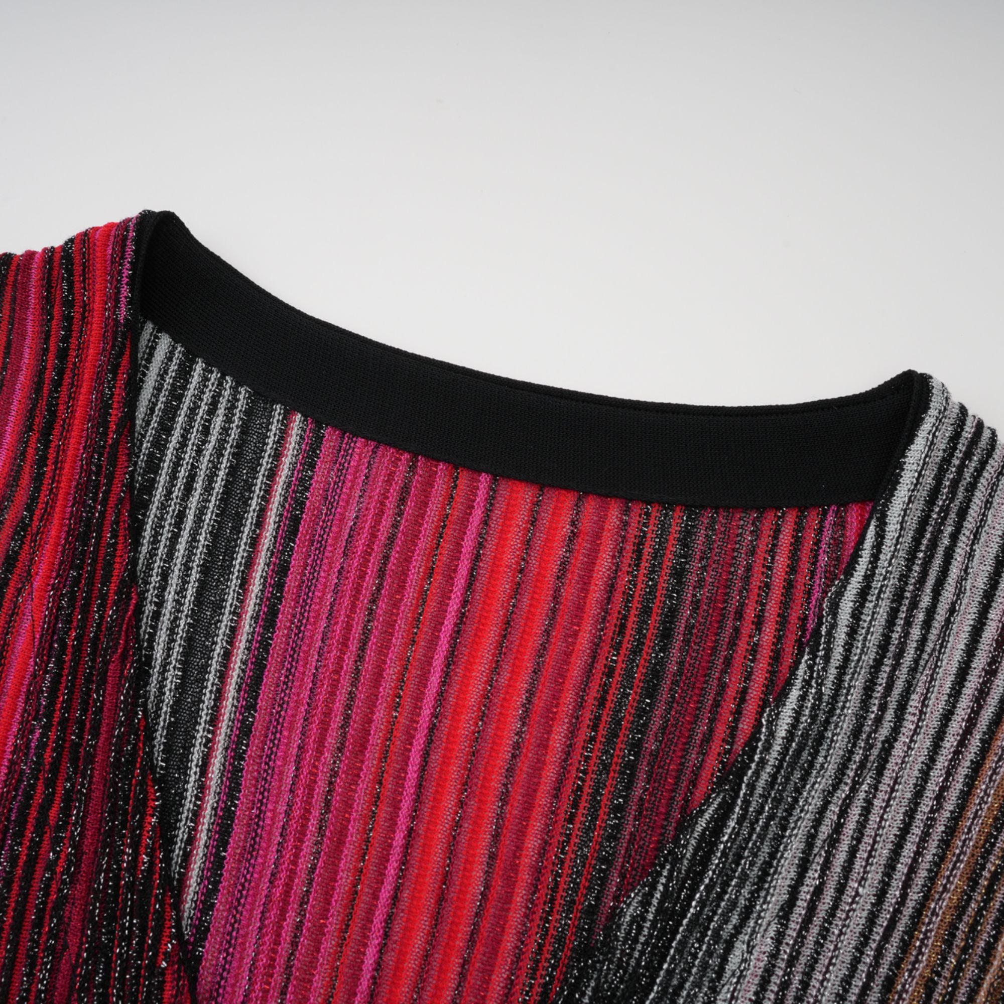 Langer Strickcardigan „Ulysse“ in Rot-Metallic (Endverkauf)