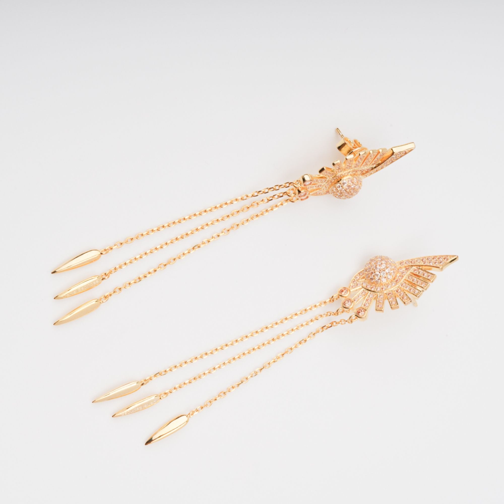 Balch – Silberne Ohrringe mit Sonnenmotiv, goldfarben