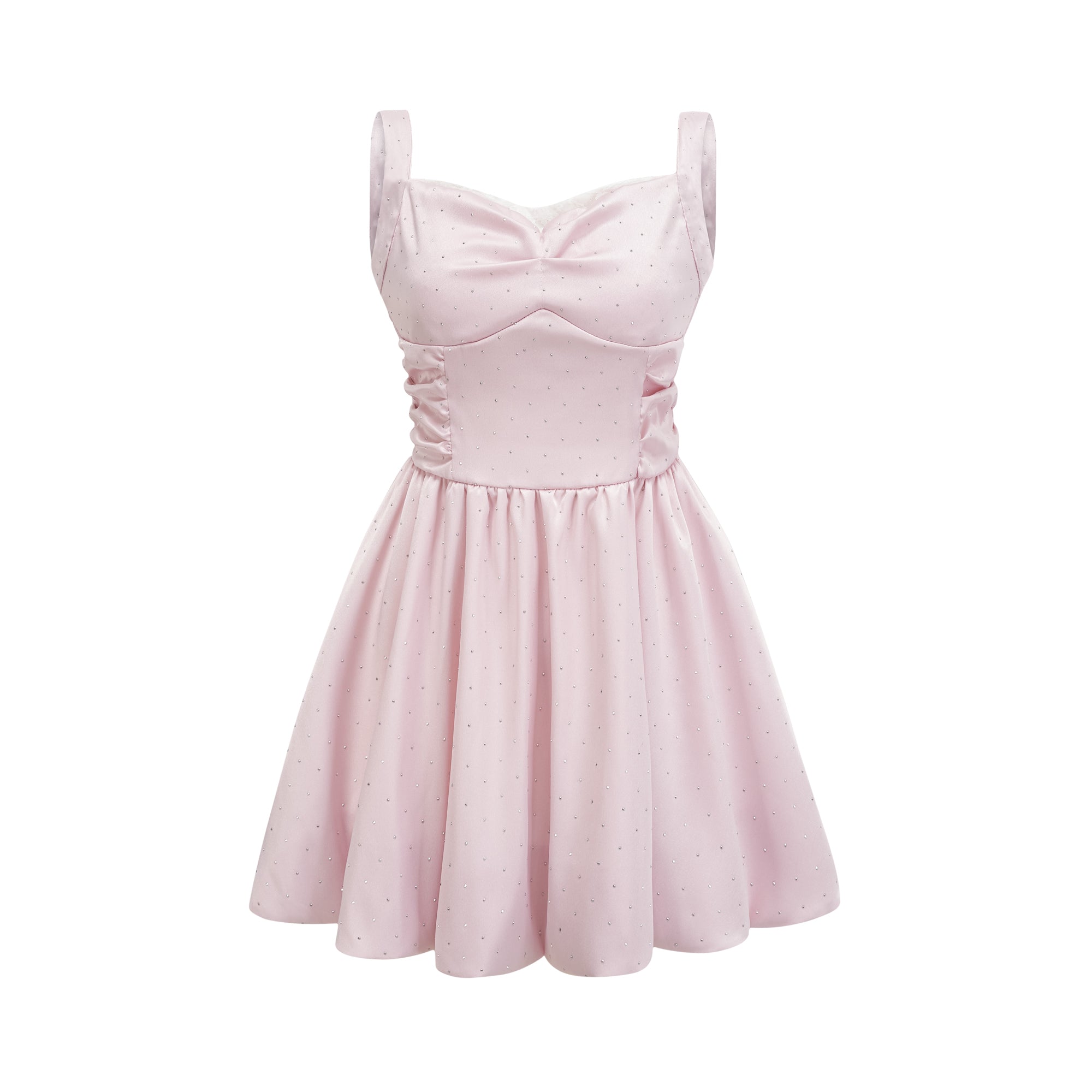 فستان Keeya قصير مزين بأحجار الراين