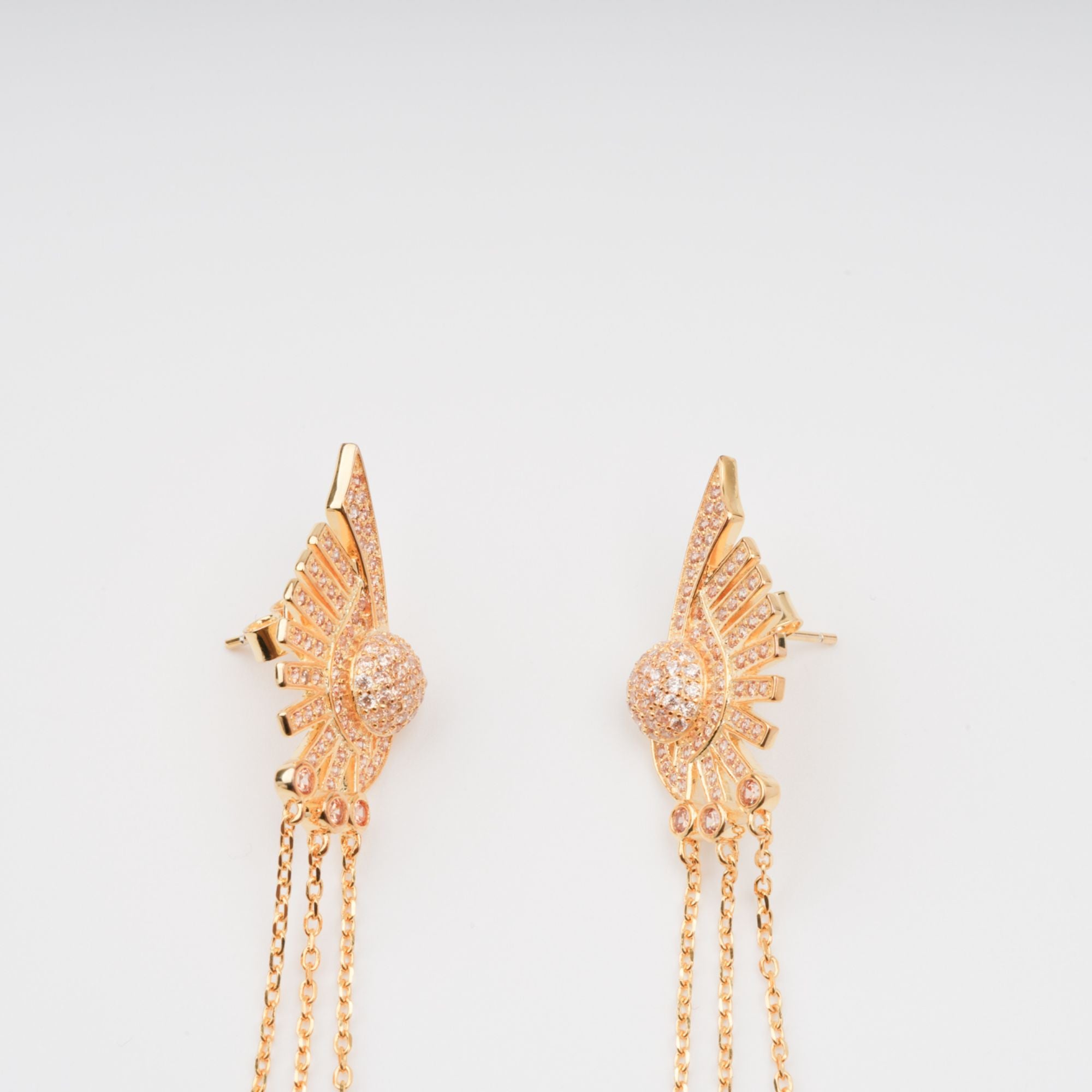 Balch – Silberne Ohrringe mit Sonnenmotiv, goldfarben