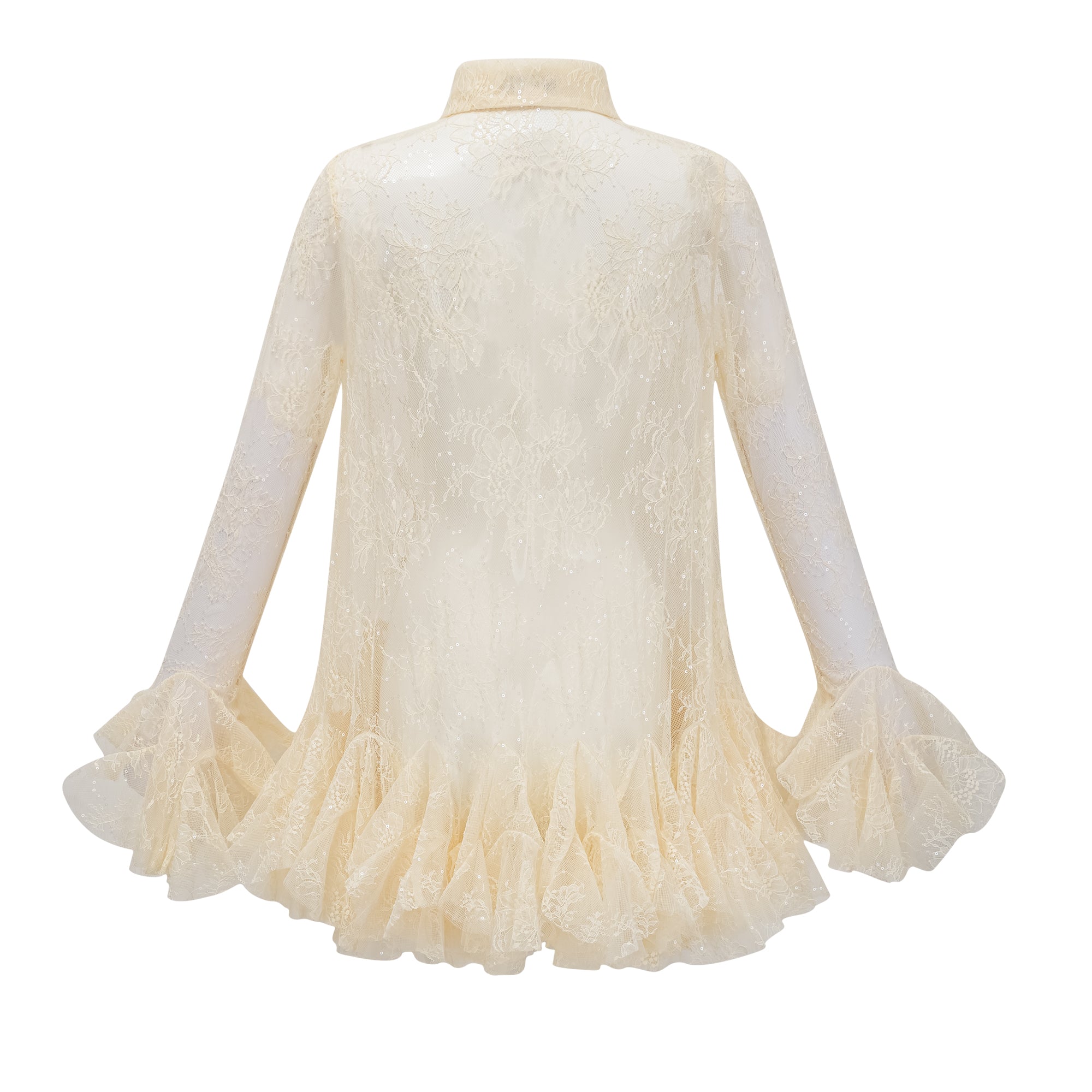 بلوزة إنغريد من الدانتيل بتصميم بيبلوم محايد