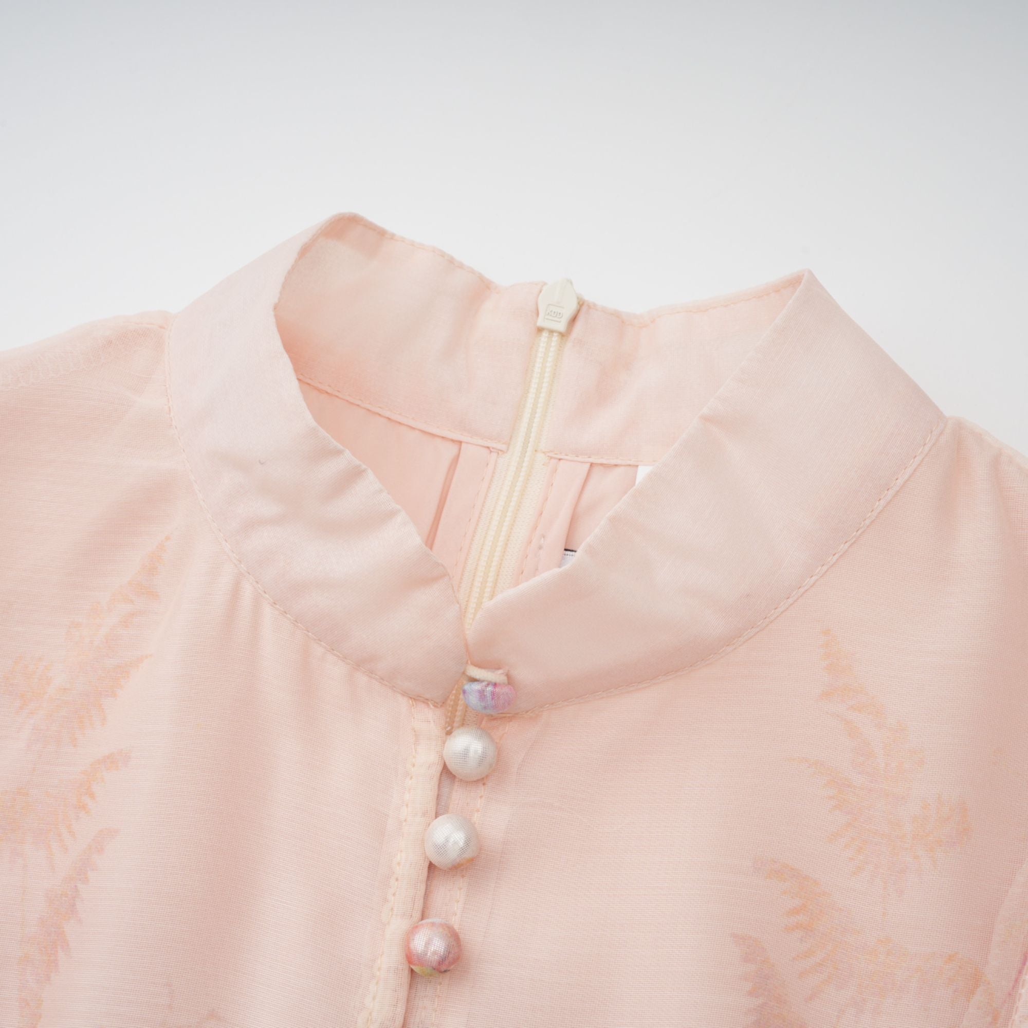 Aya Pink Godet Floral Mini Dress