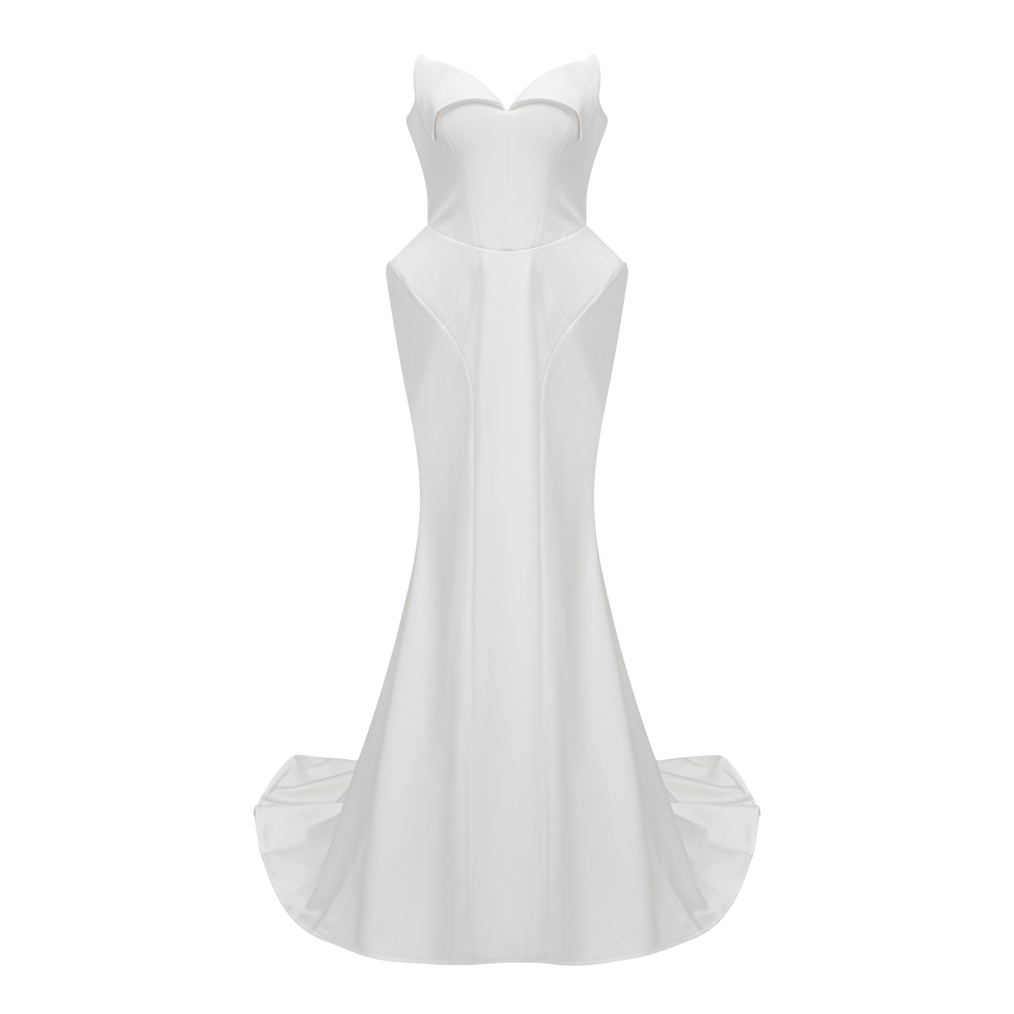 Alba White Barrel Waist Corset Maxi Dress