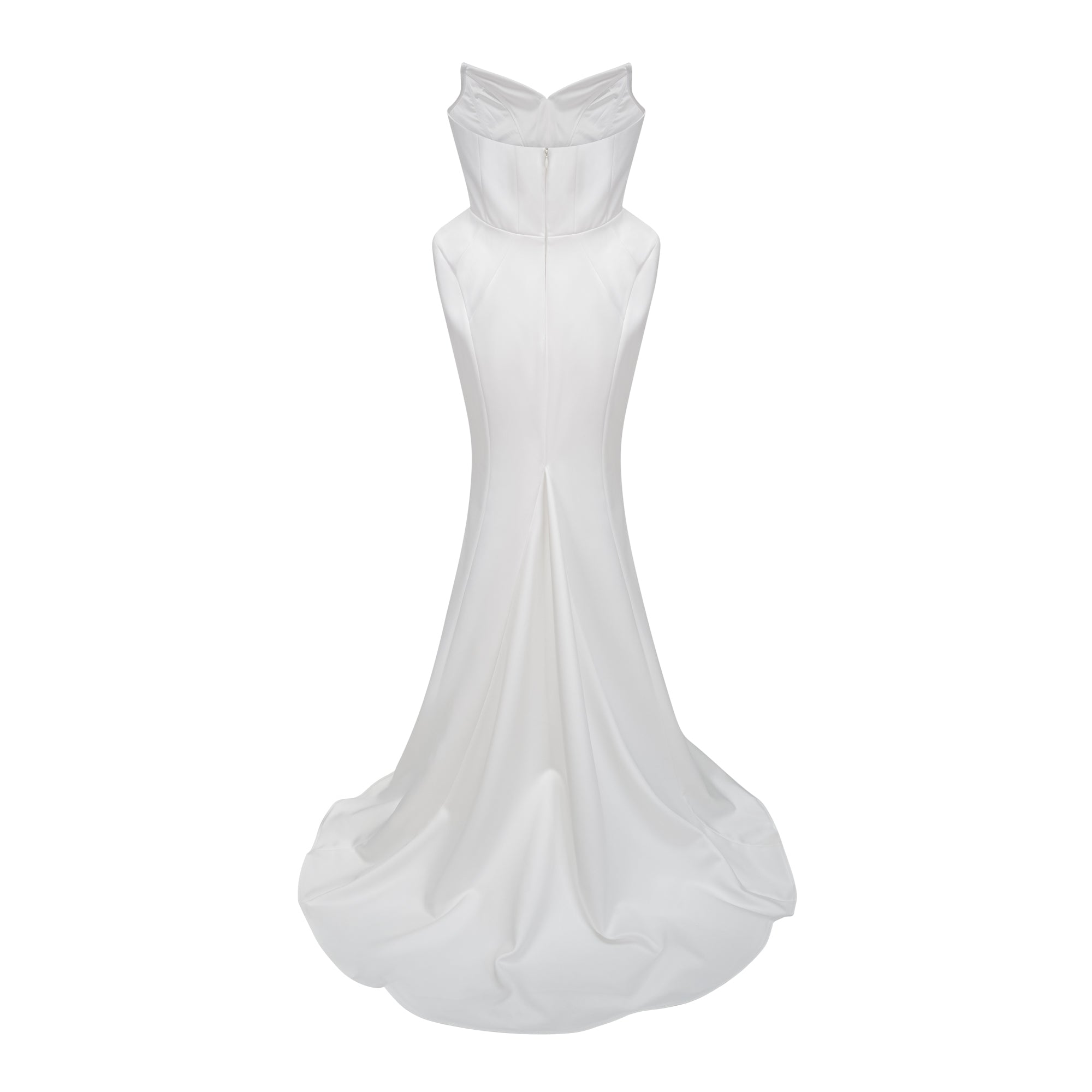 Alba White Barrel Waist Corset Maxi Dress