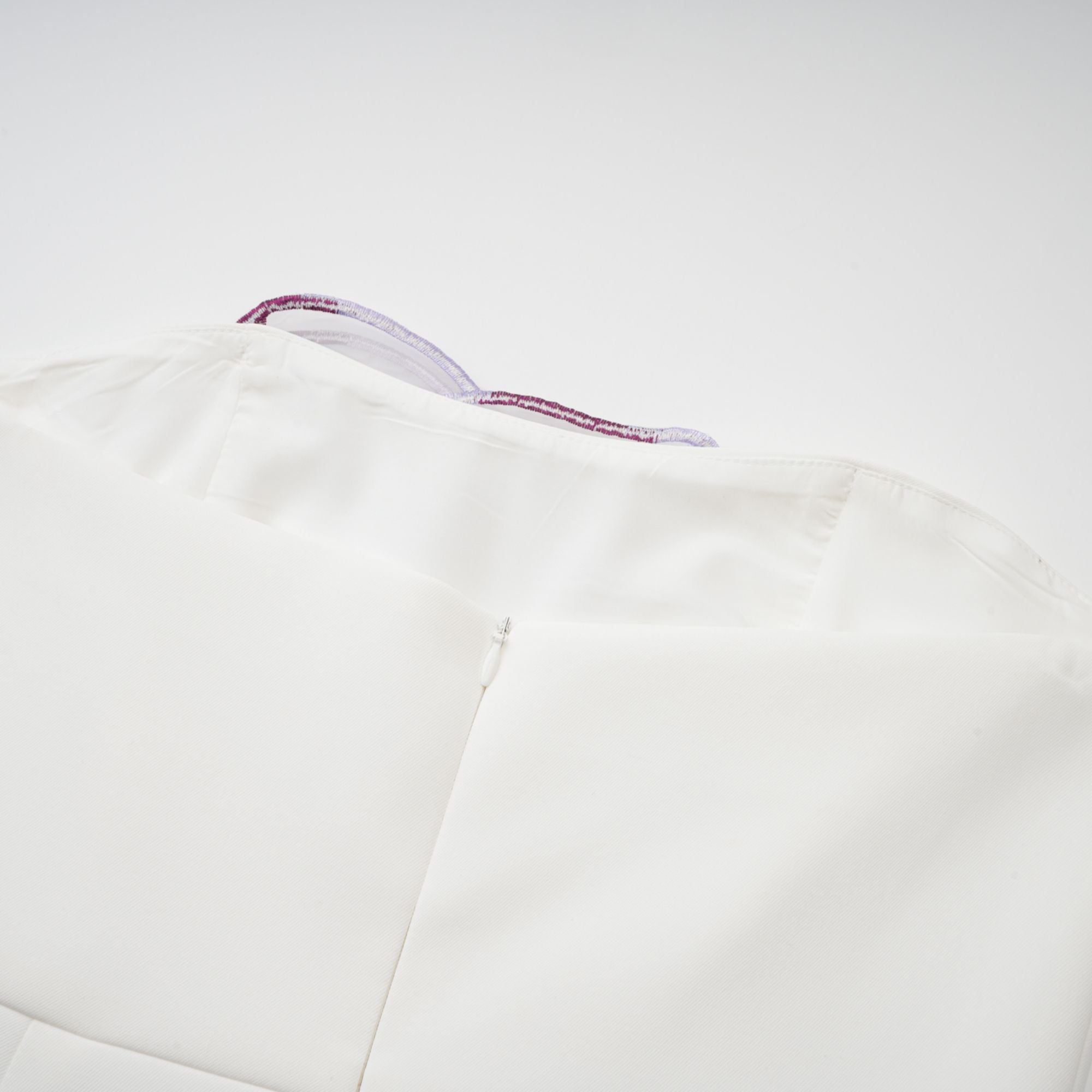 Irène White Off-Shoulder Sequin Floral Embroidered Mini Dress