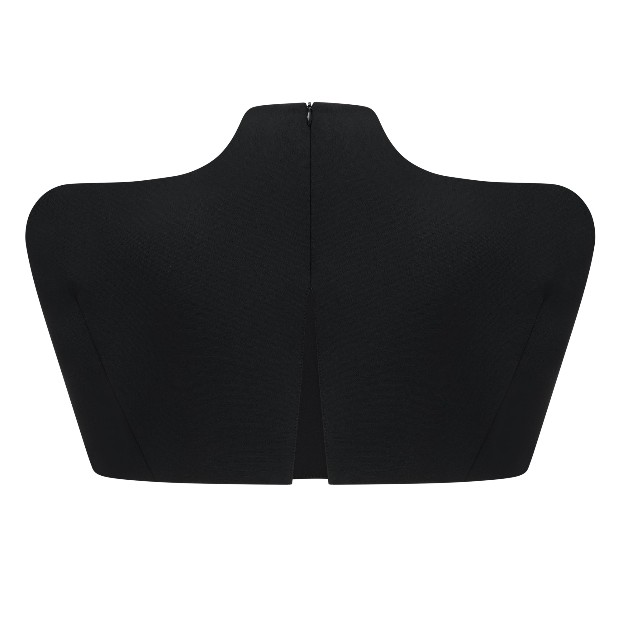 Shiva Black Structured Cape & Asymmetrical Skirt Set