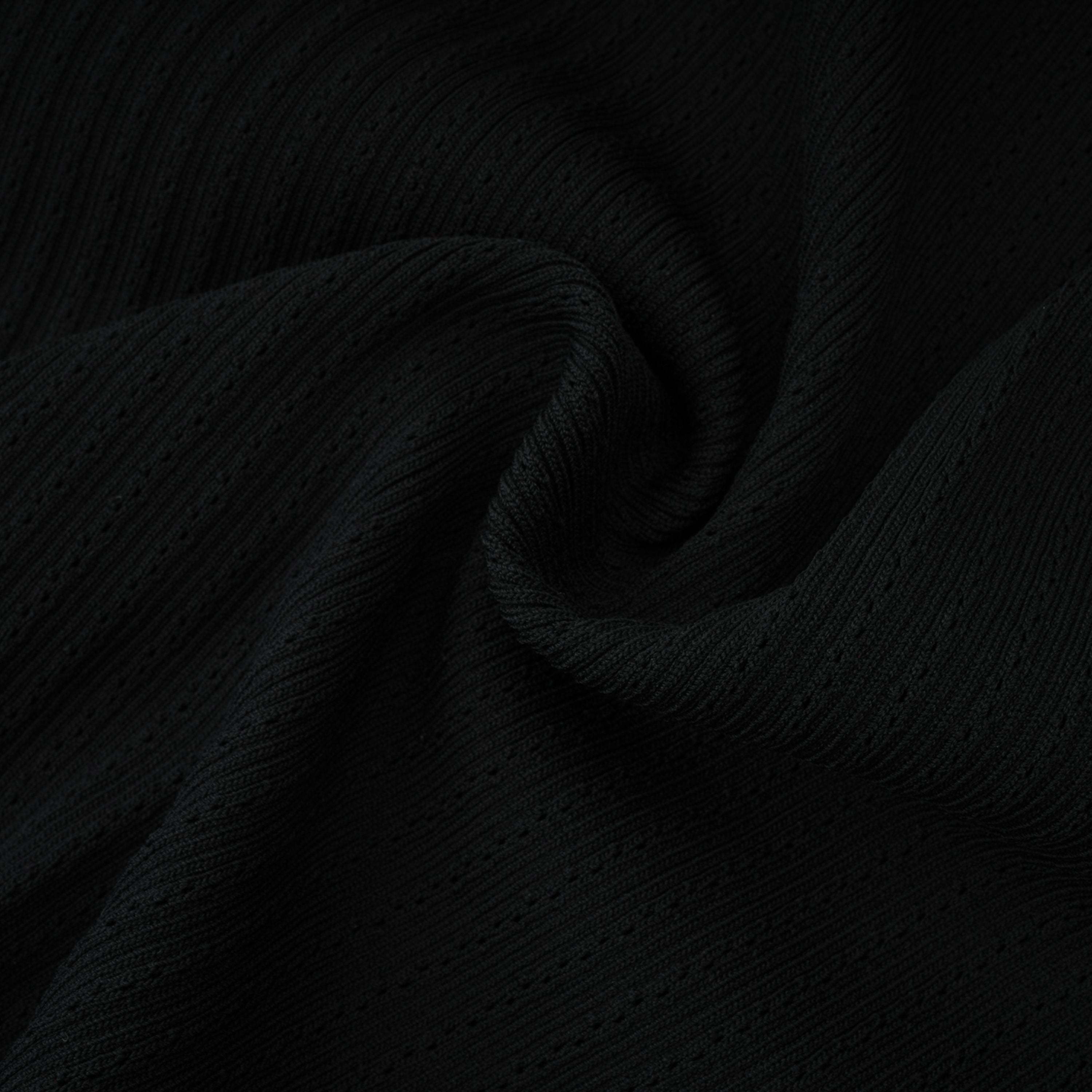 Ellinor Black Embellished Knit Top & Skirt Set