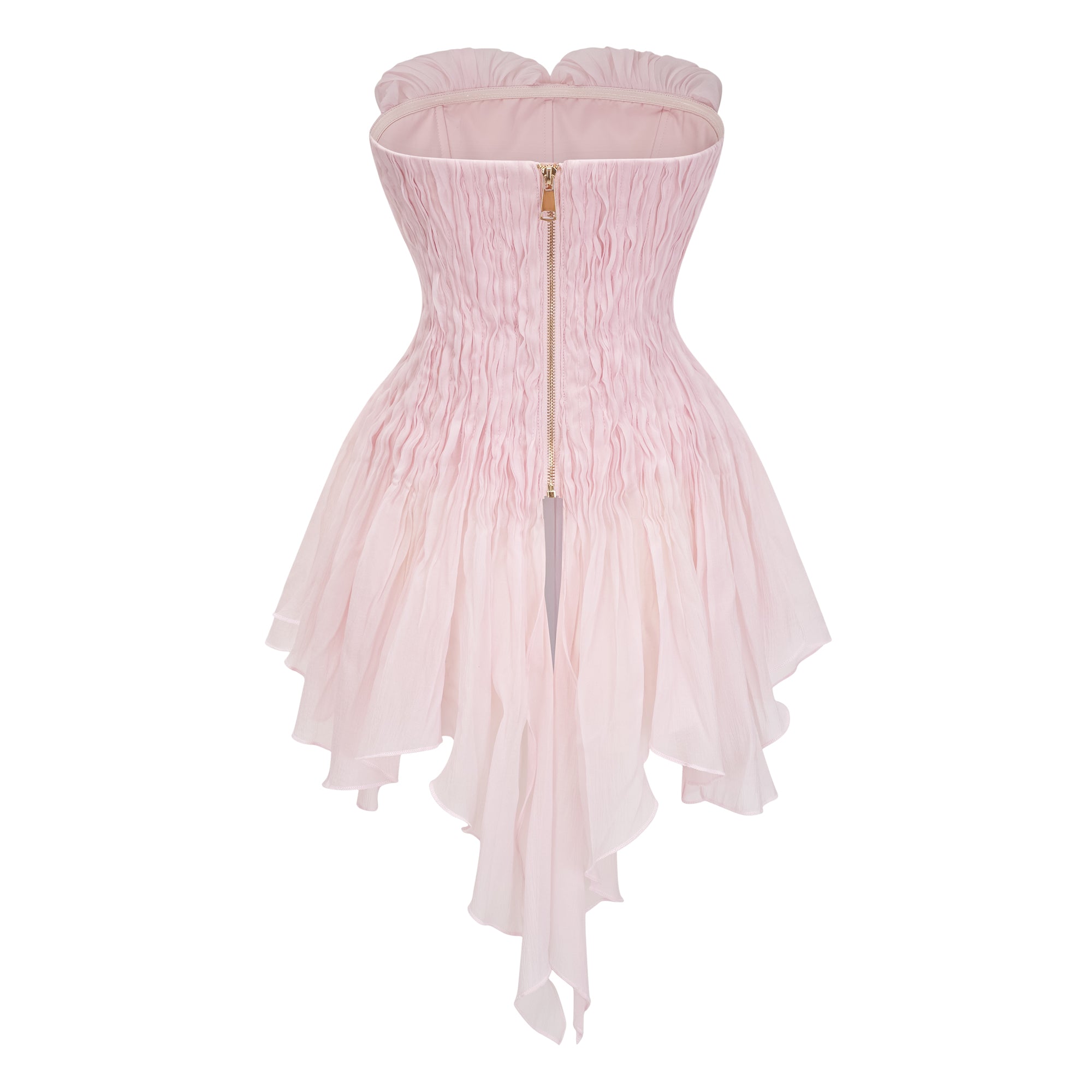 Remmie Blush Pink Off Shoulder Asymmetrical Ruched Top