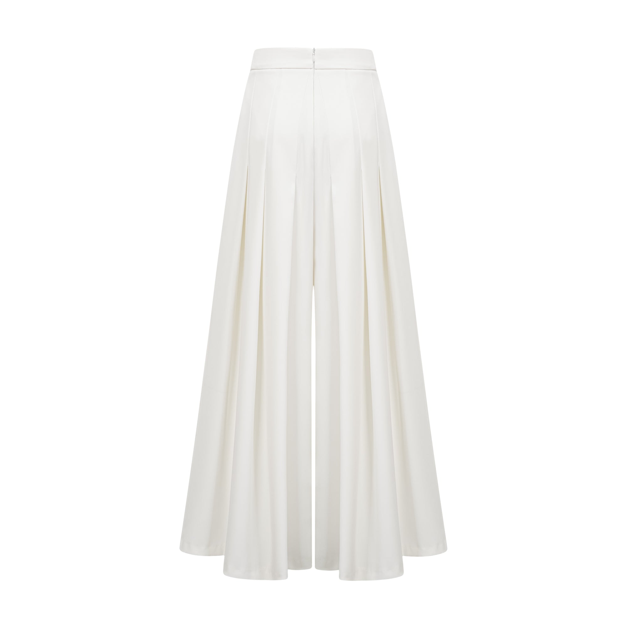 طقم Adèle المكون من بلوزة وسروال مجعدين متطابقين باللون الأبيض