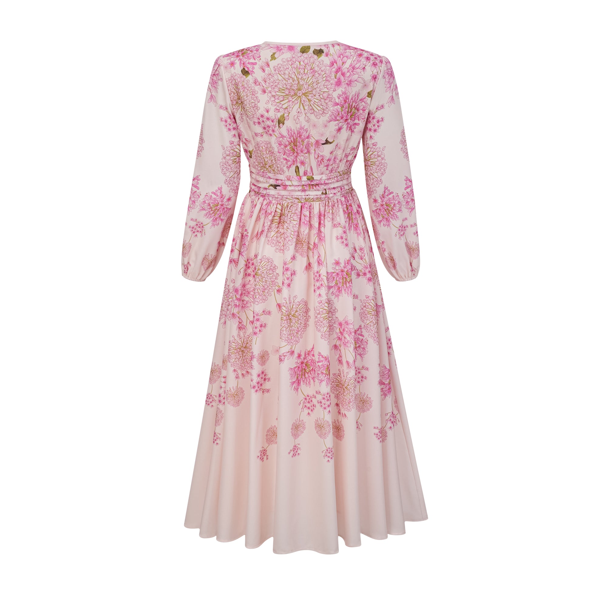 Yvette rosa Midikleid mit Blumendruck