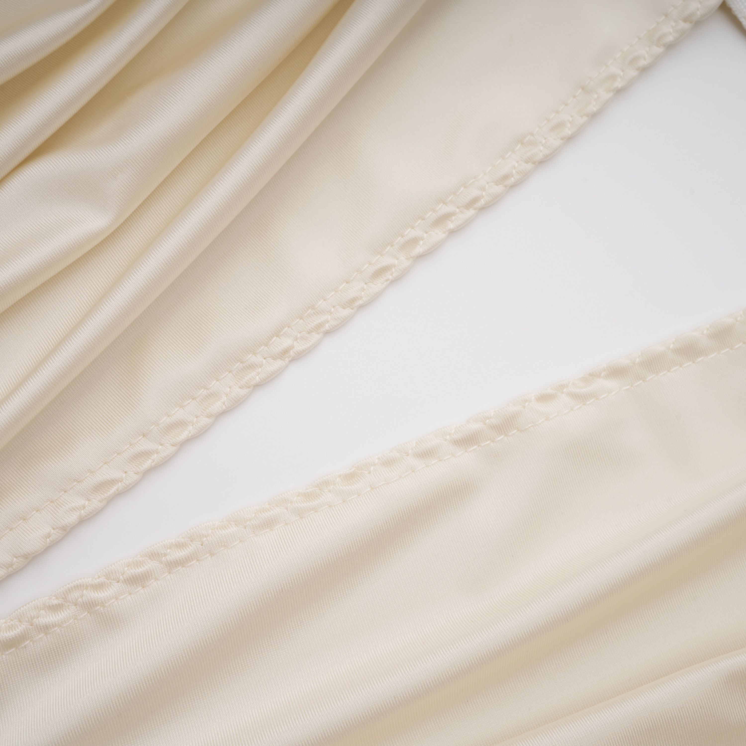 Vilhelmiina Cream White Halterneck Shirred Maxi Dress