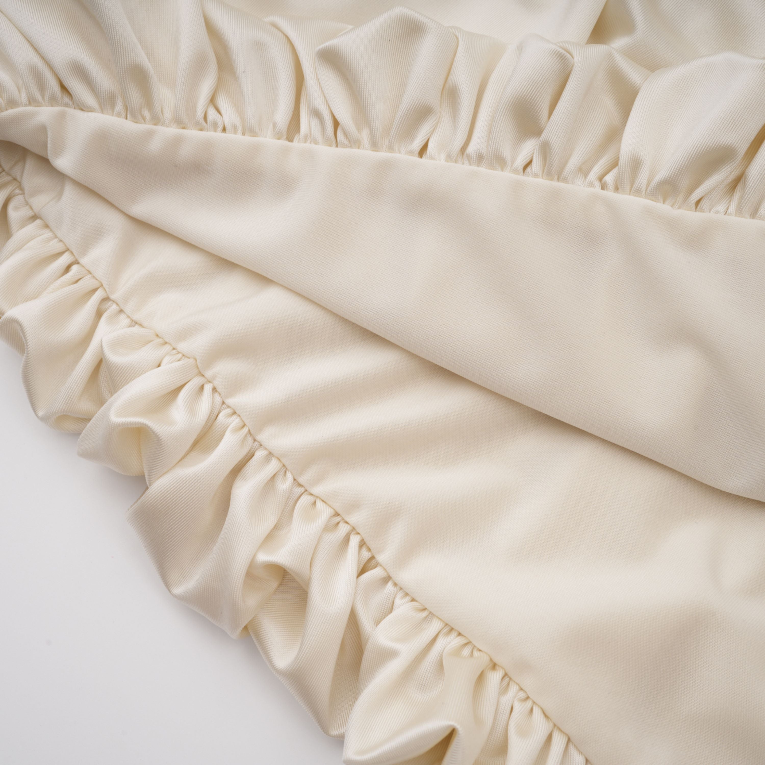 Vilhelmiina Cream White Halterneck Shirred Maxi Dress