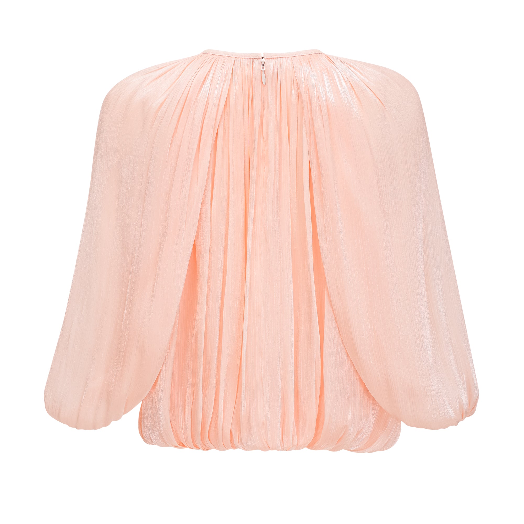 مجموعة بلوزة وتنورة ميلودي باللون الوردي اللامع