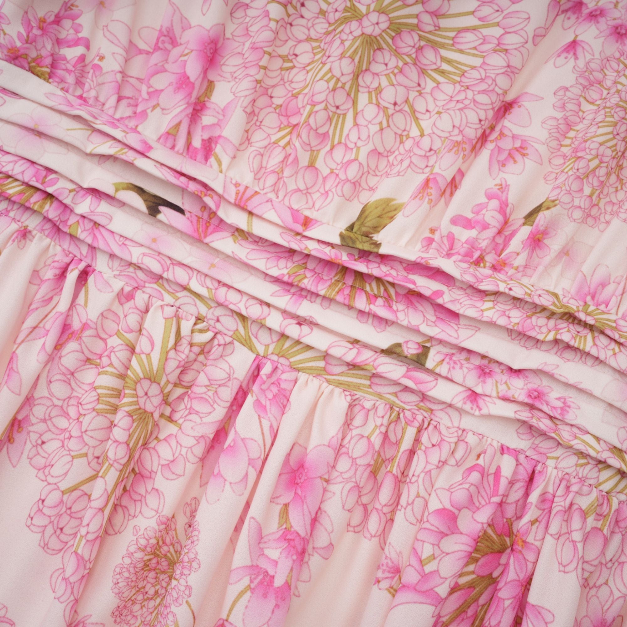 Yvette rosa Midikleid mit Blumendruck