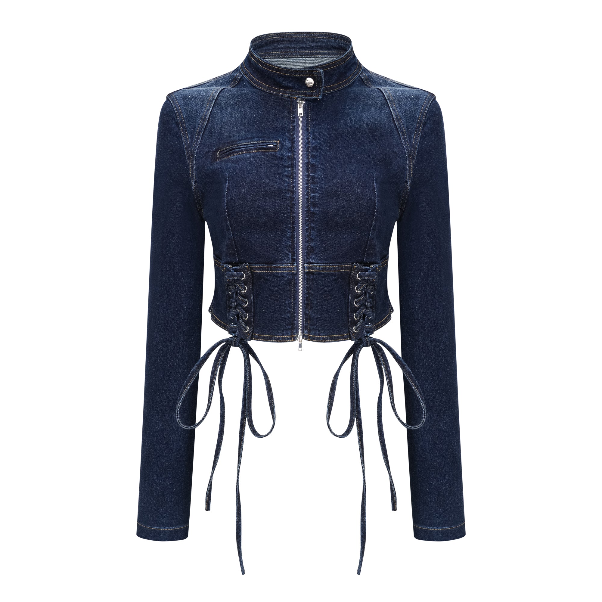 Kiona Indigo Blue Denim Schnür-Set