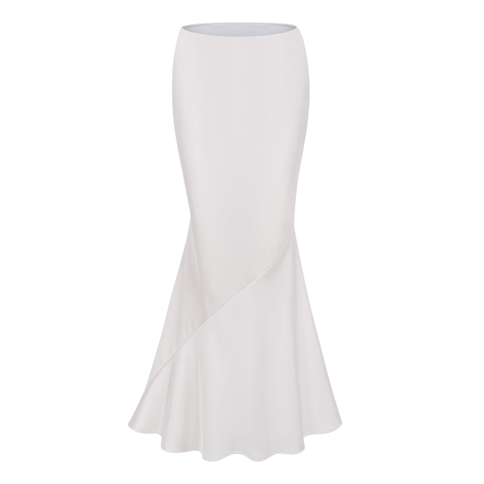 Zora White Sequin Corset Top & Satin Skirt Set