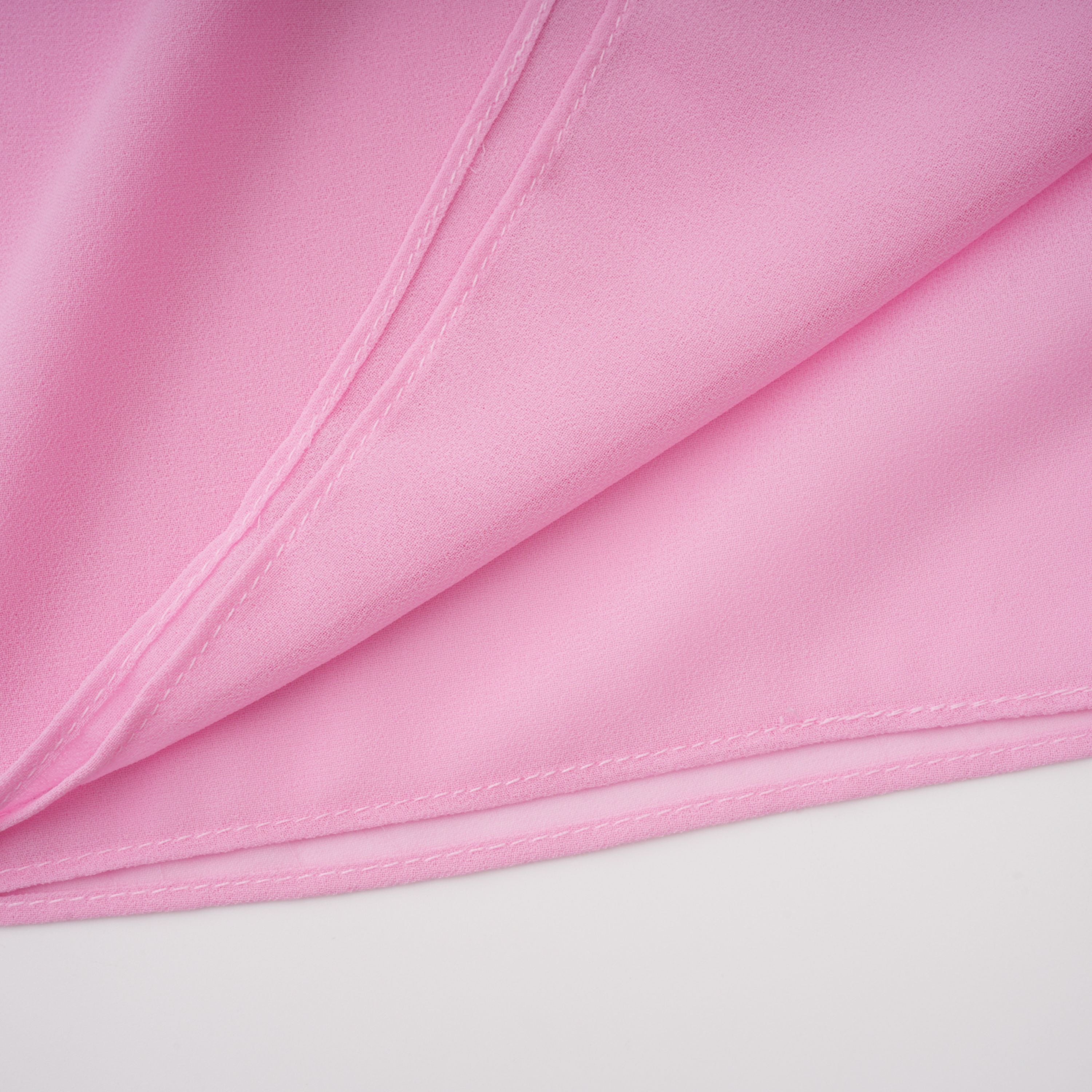 Laetitia Pink Pleated Train Ruched Maxi Dress