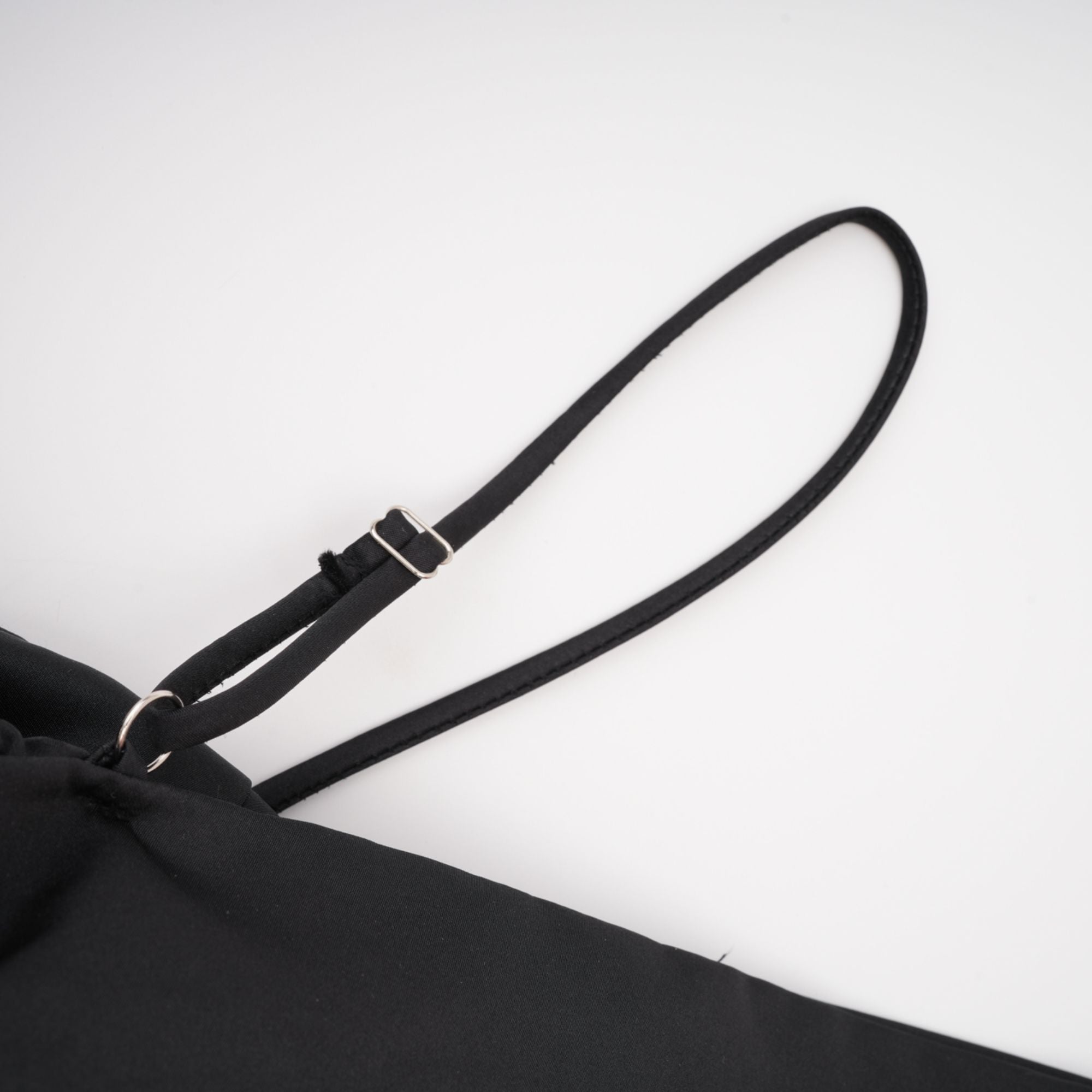 Solène bowknot scoop-back top in Black