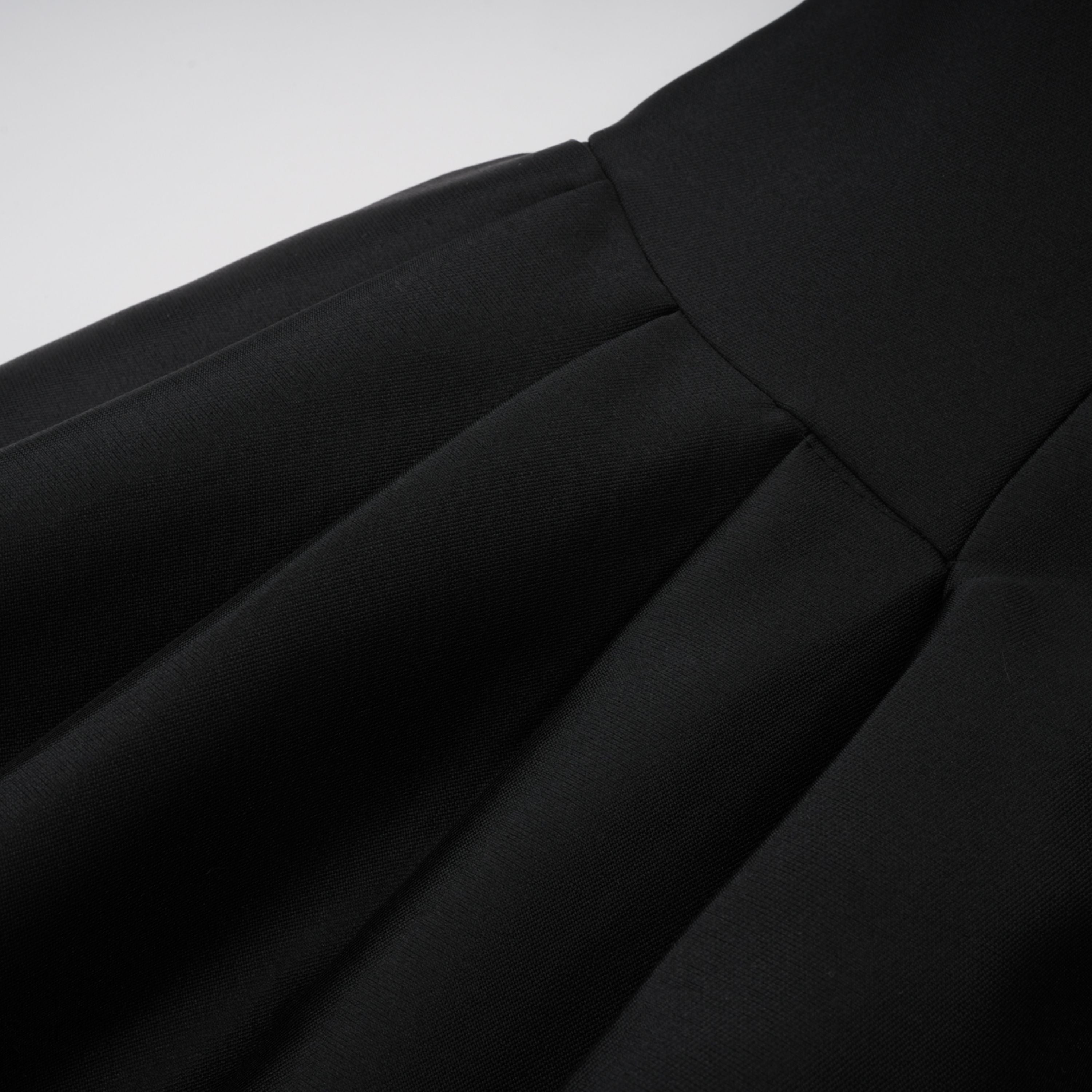 Black Off Shoulder Polished Midi Dress