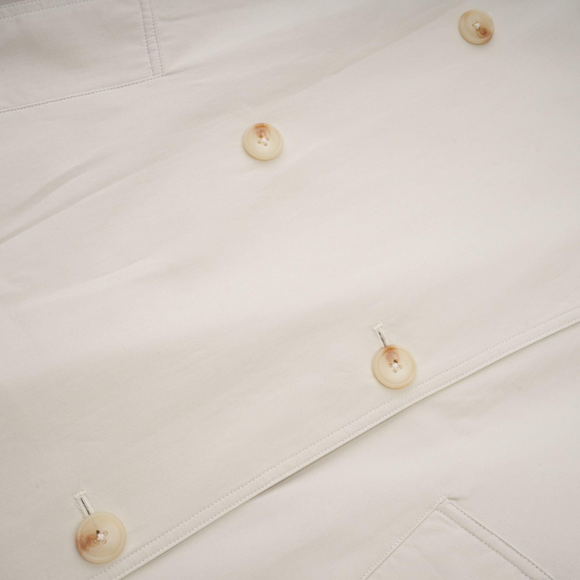 Bruyère White Double-Breasted Long Trench Coat