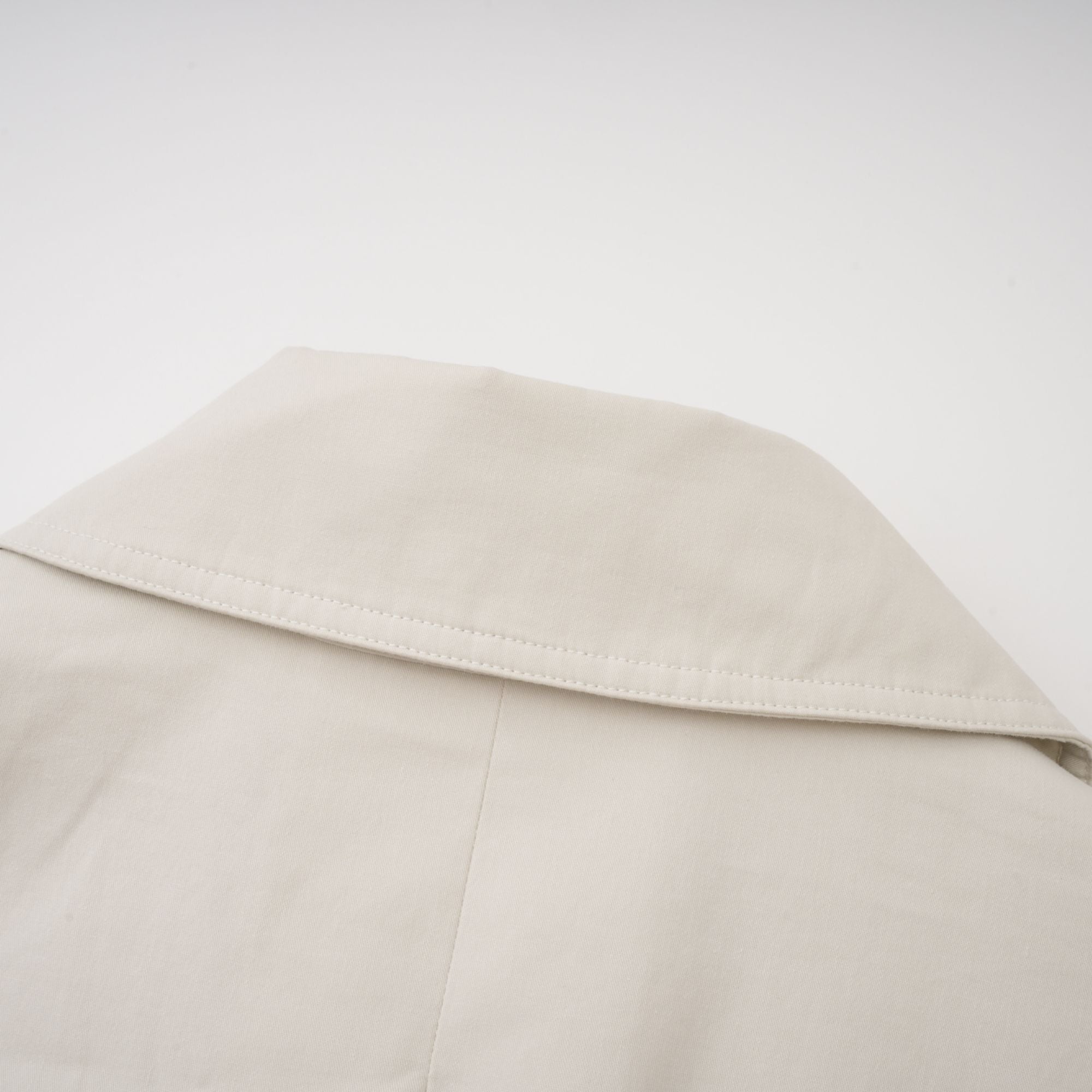 Bruyère White Double-Breasted Long Trench Coat