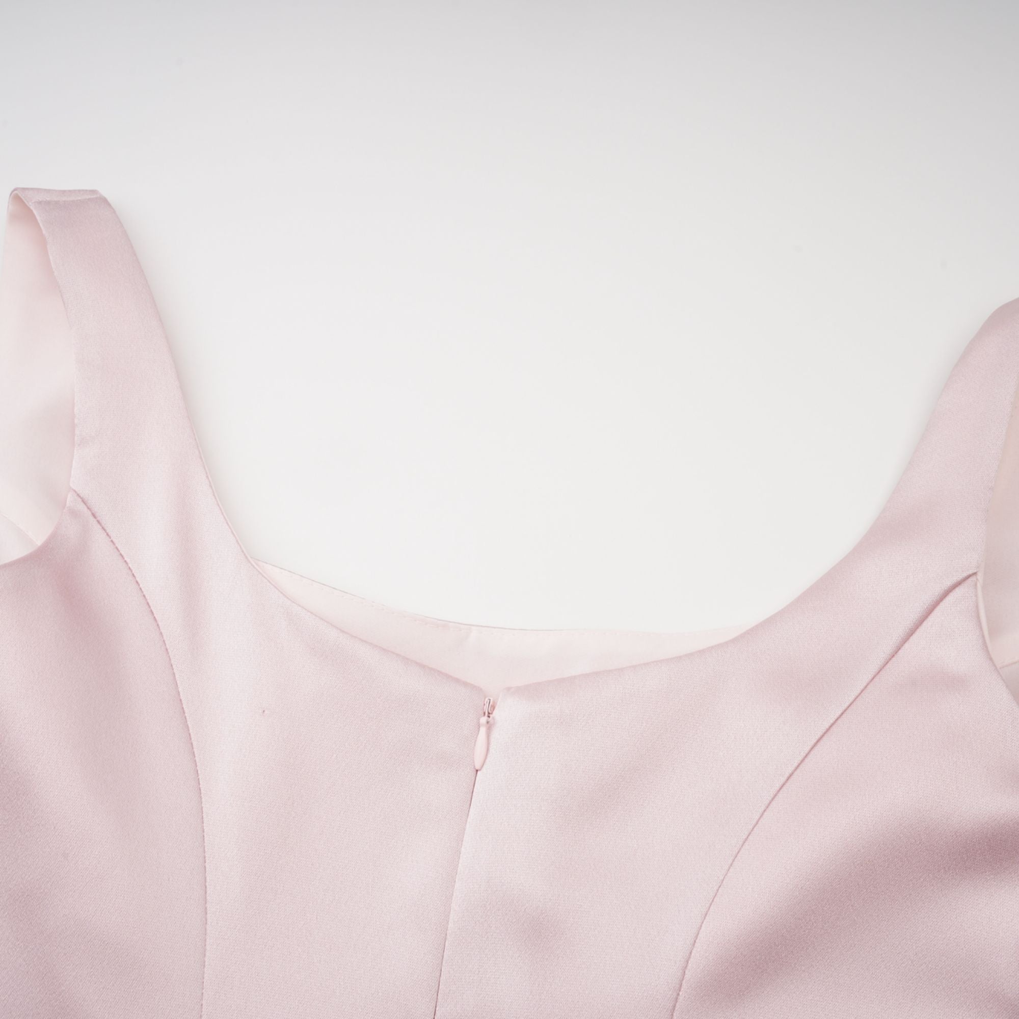 Fiona Pink Satin Square Neck Maxi Dress