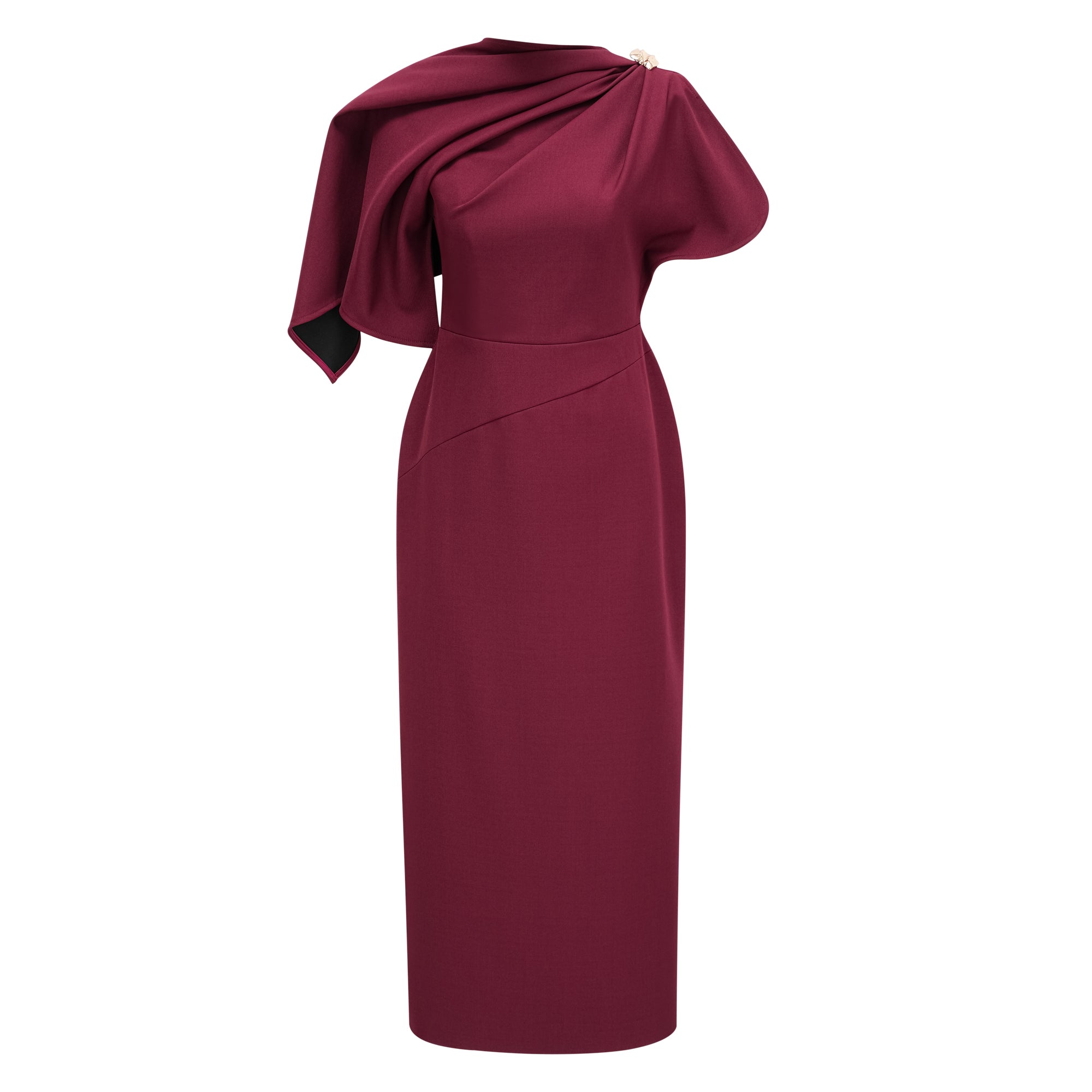 فستان ماكسي غير متماثل من Wren Burgundy