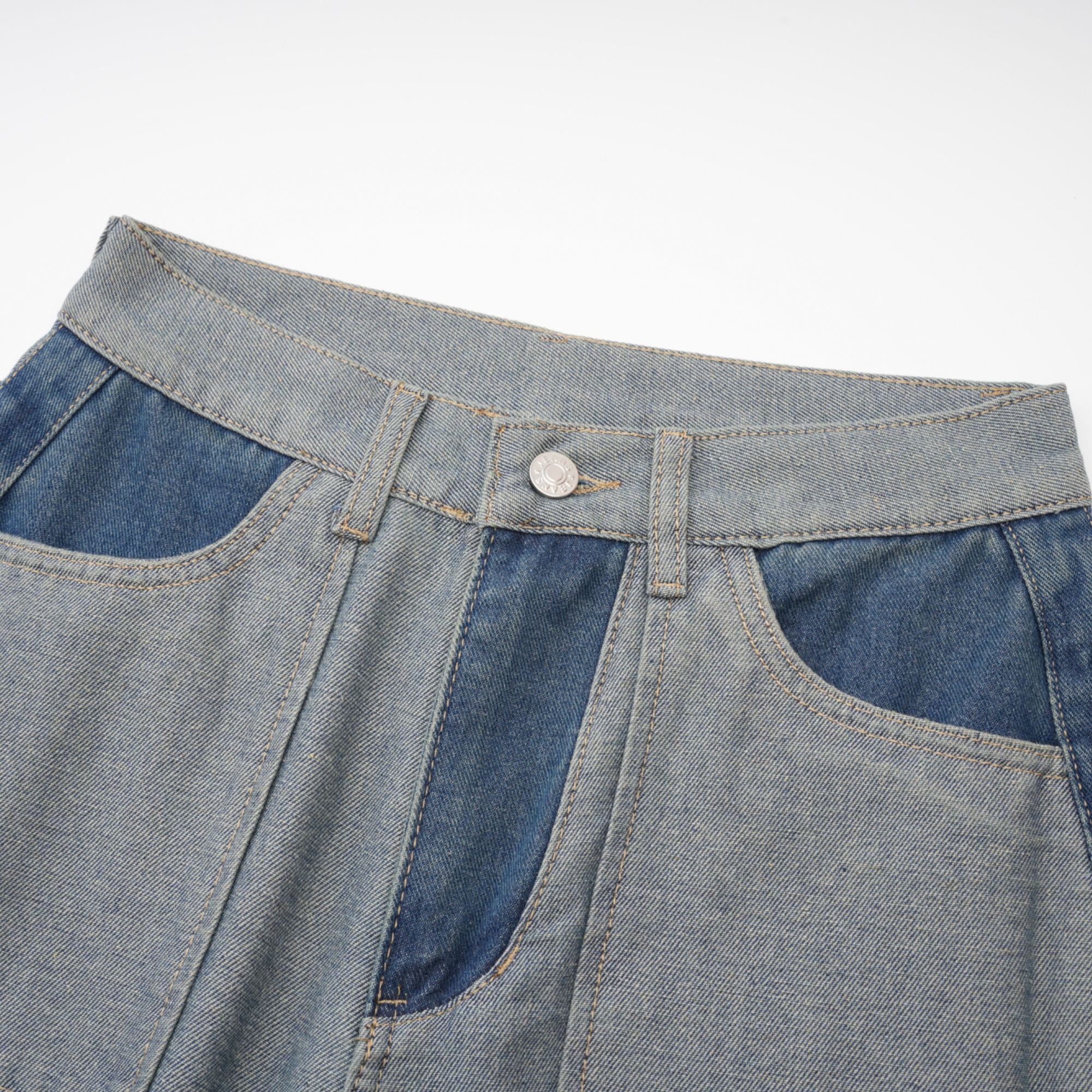 Clothilde wide-leg panelled jeans