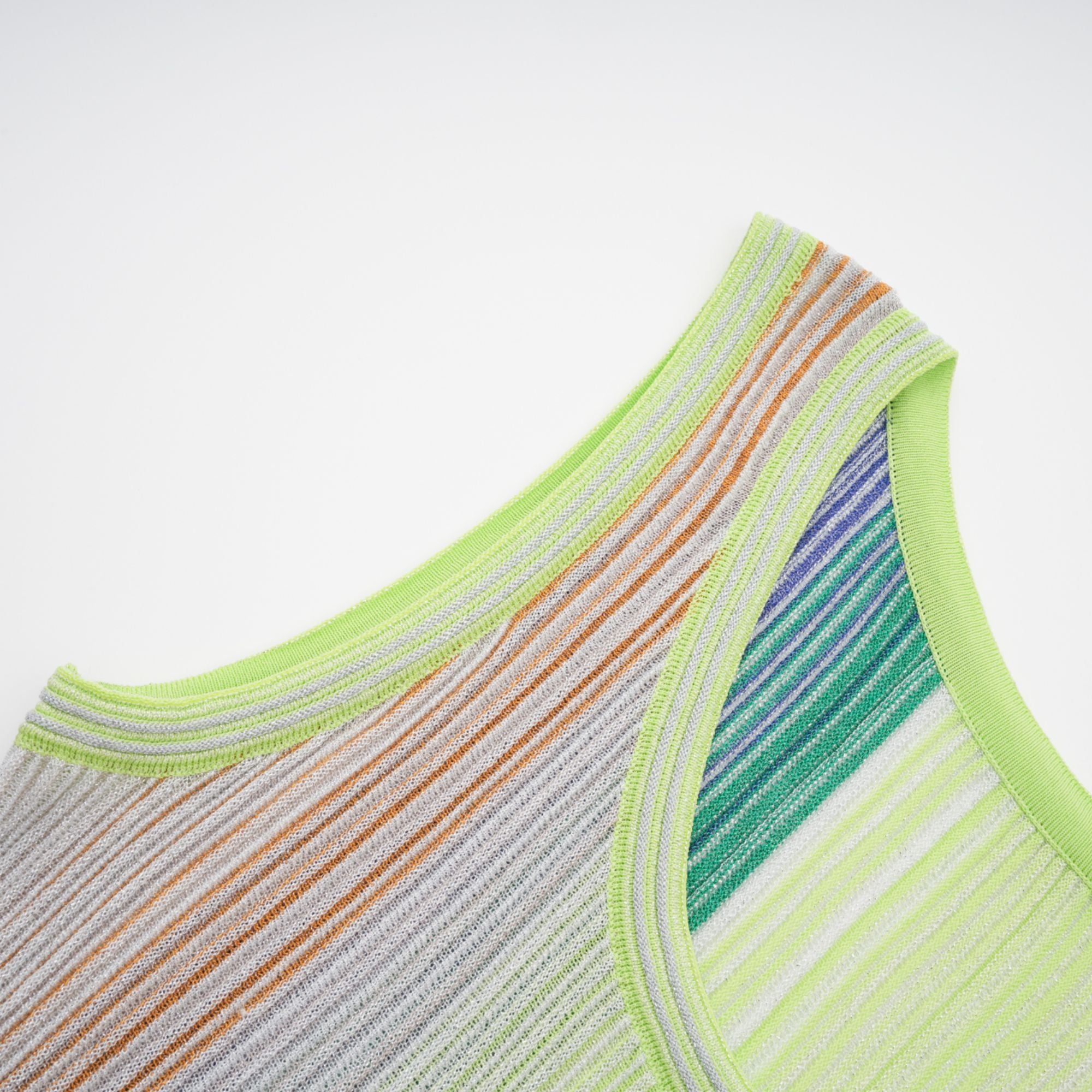 Amaryllis Green Sequin Striped Knit Mini Dress