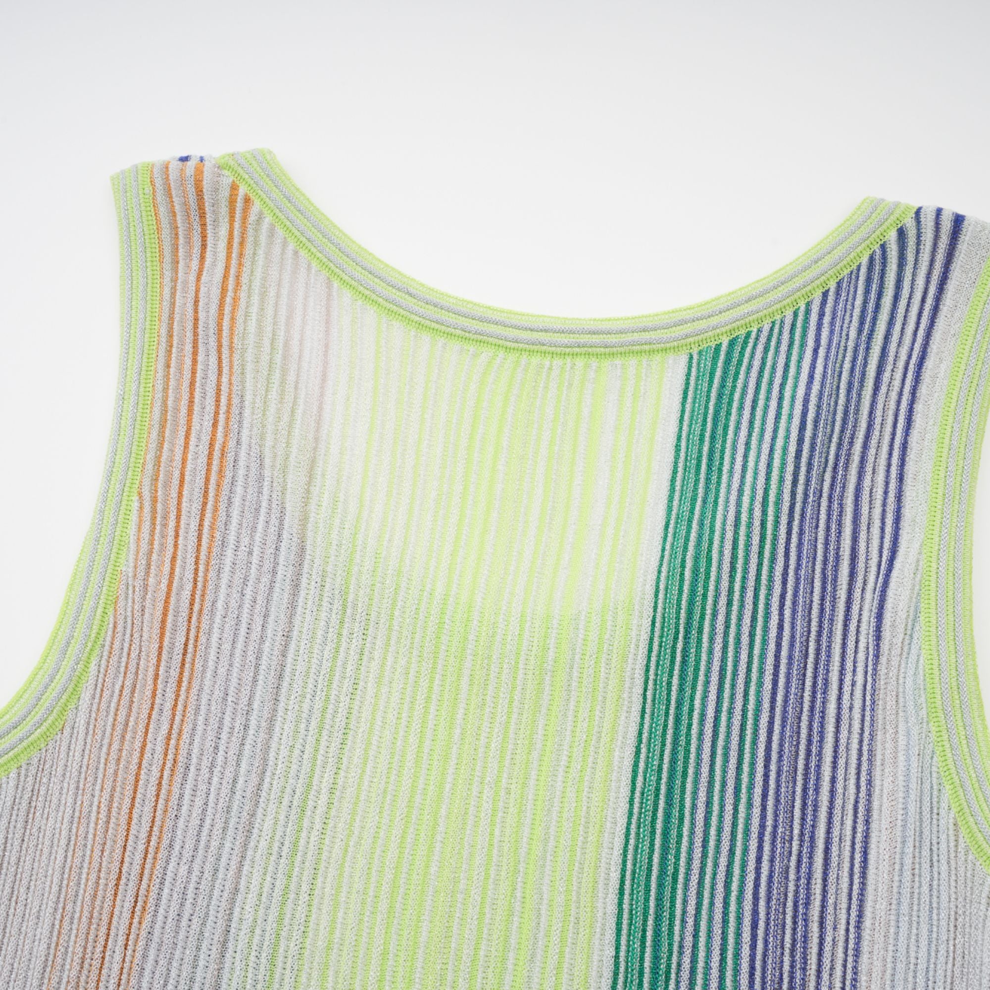 Amaryllis Green Sequin Striped Knit Mini Dress