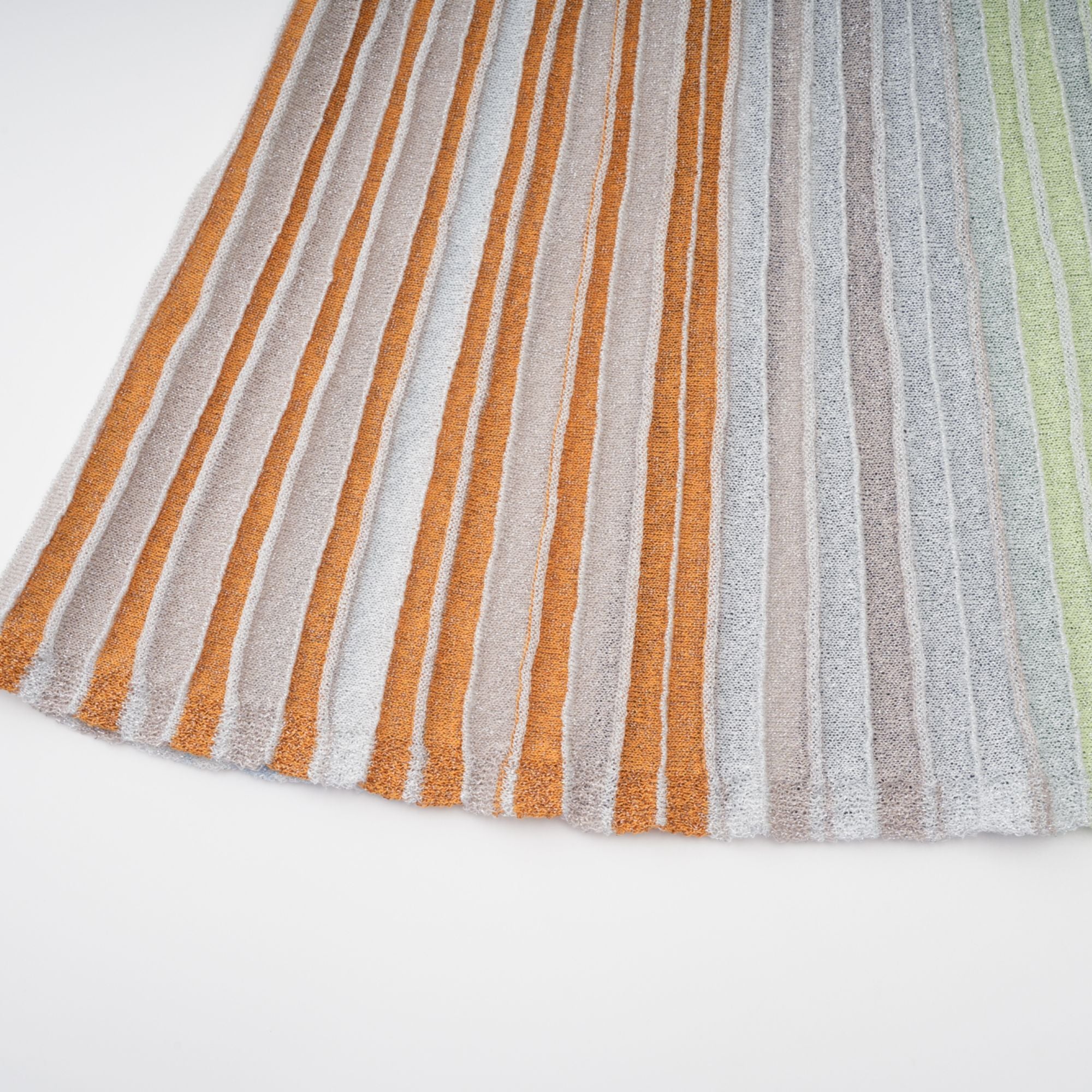 Amaryllis Green Sequin Striped Knit Mini Dress