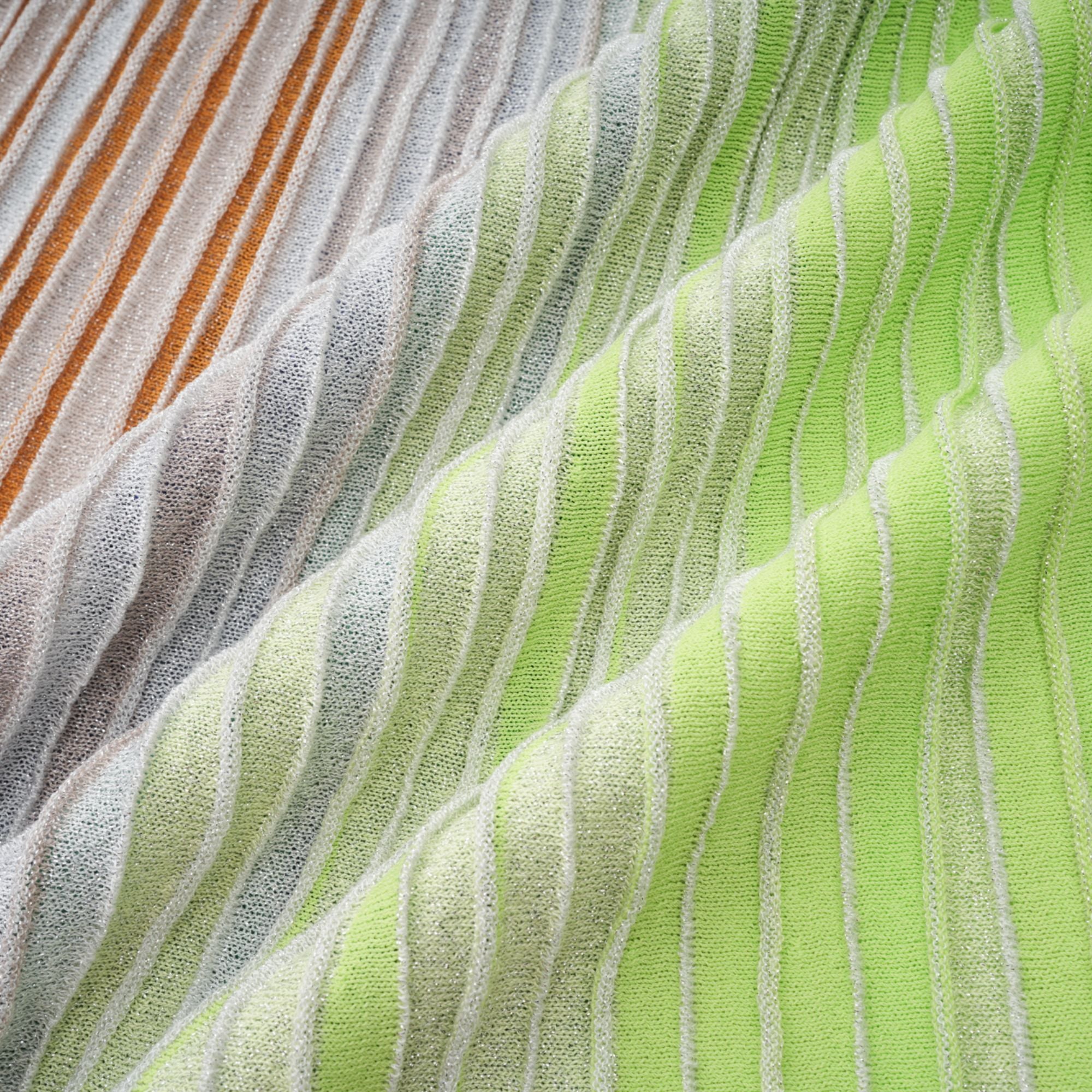 Amaryllis Green Sequin Striped Knit Mini Dress