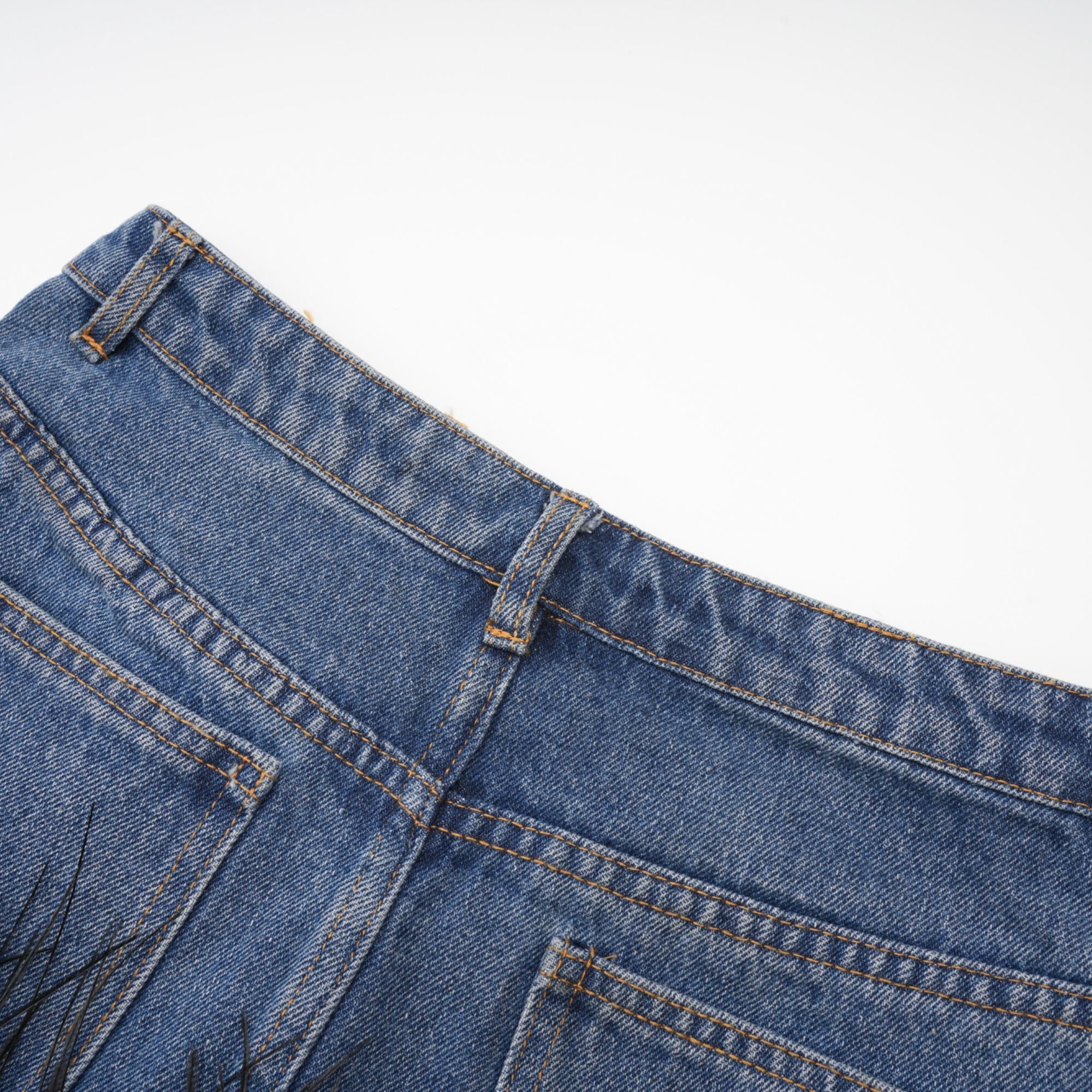 طقم تنورة وقميص من قماش الدنيم من ريش ميليا