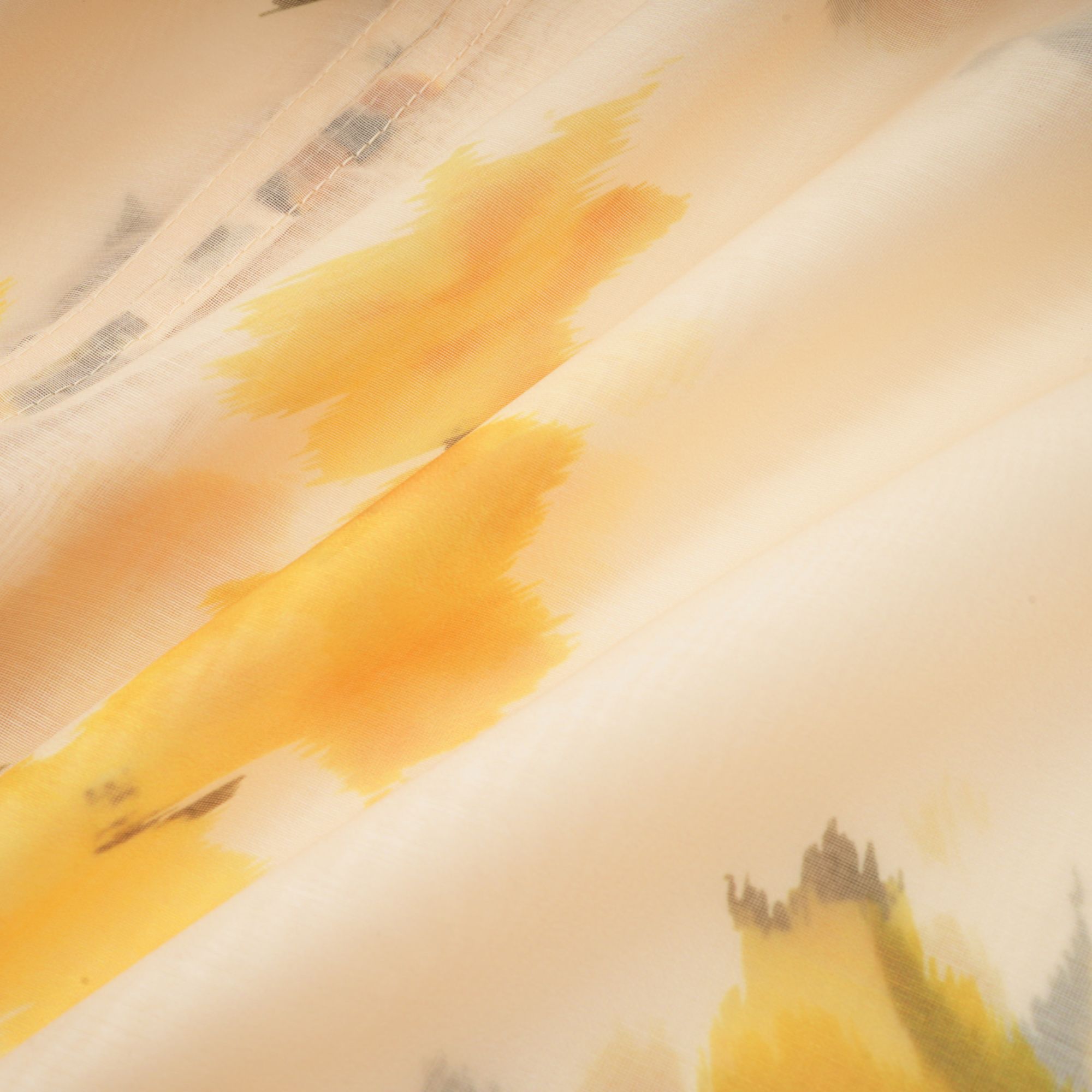 Éva – Set aus gelber Bluse und Rock mit Blumenmuster (Endverkauf – nur in den USA)