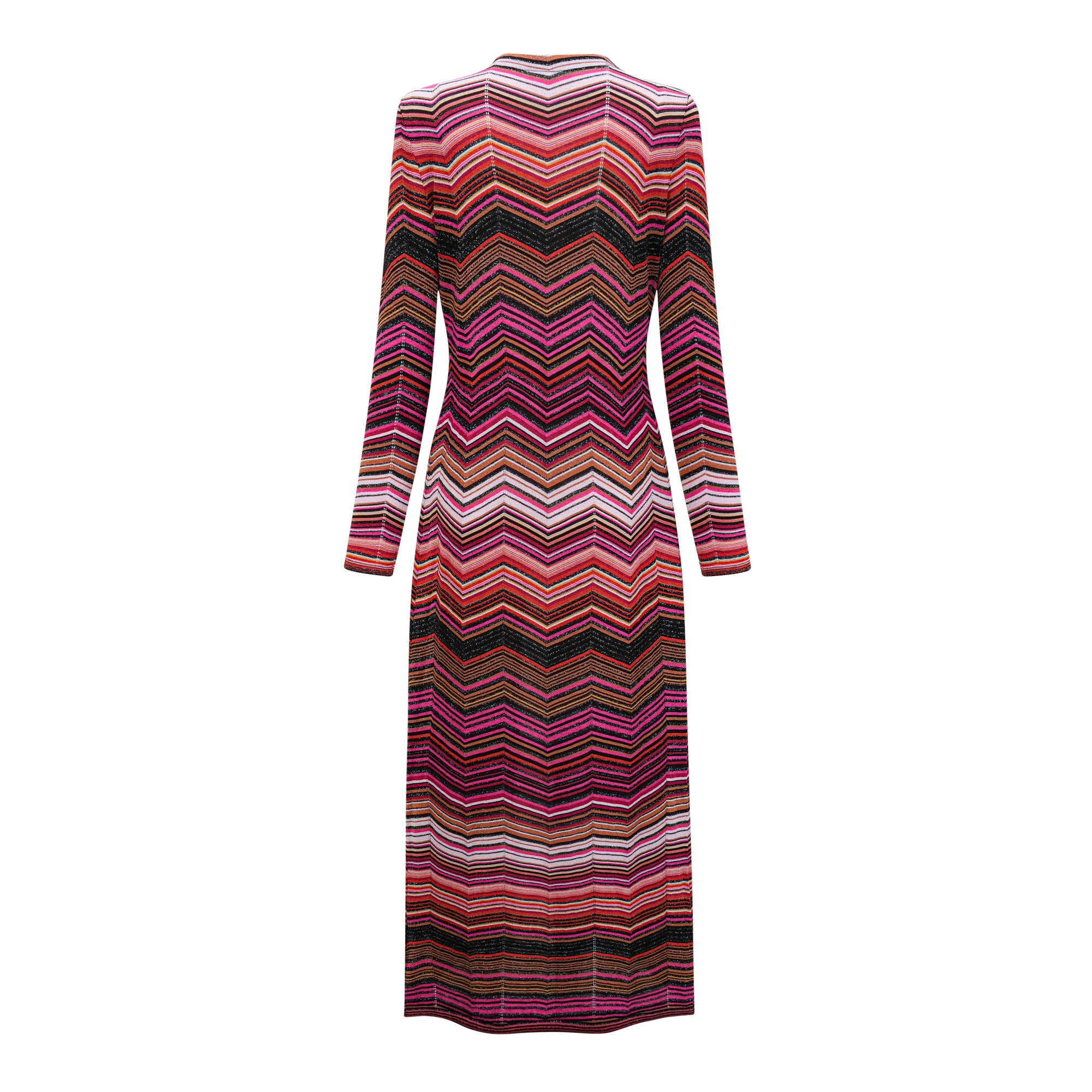 Chloé Red Striped Knit Long Cardigan