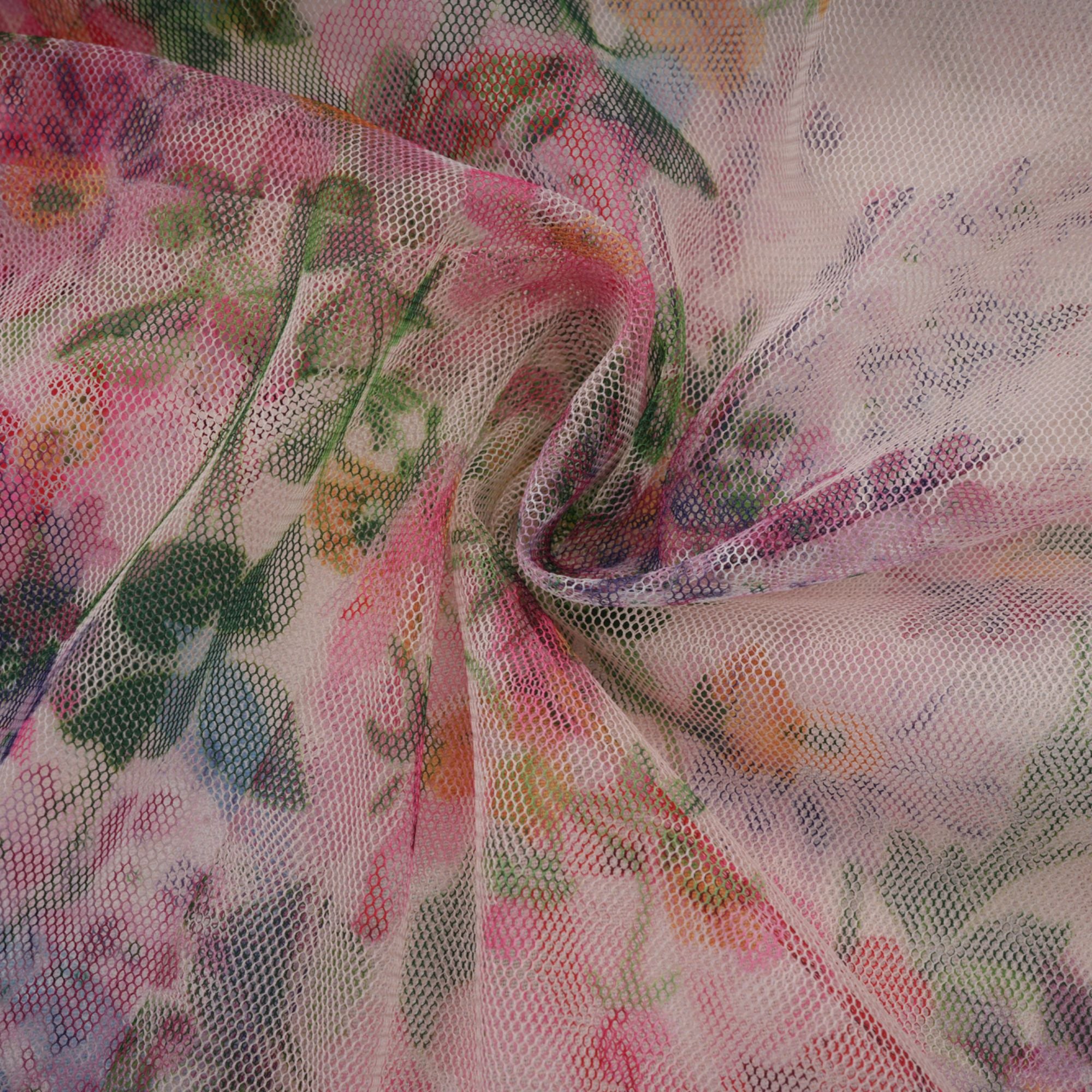 فستان كانديس متوسط الطول من التول مع كشكشة زهرية